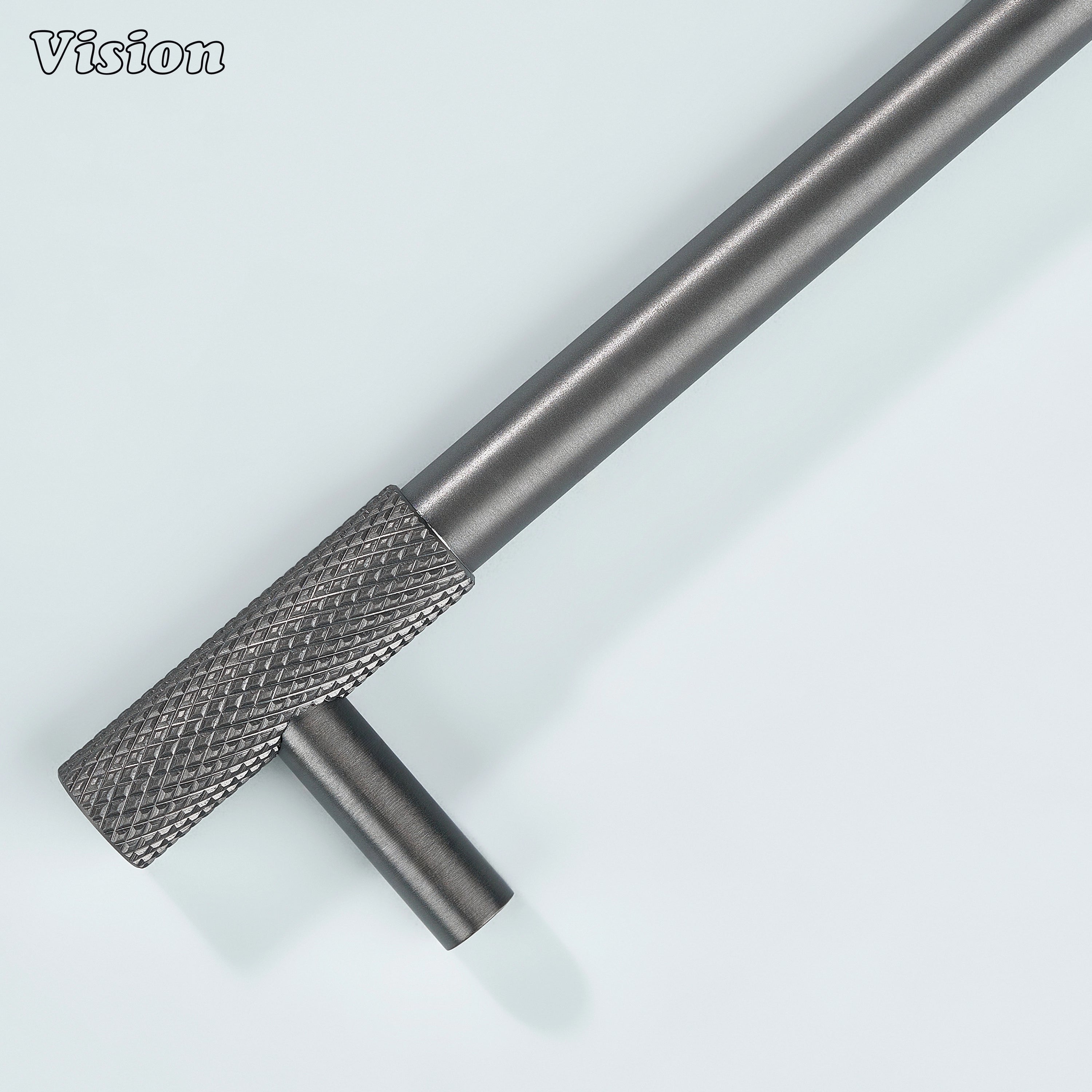 Vision Gunmetal textured cabinet handle
