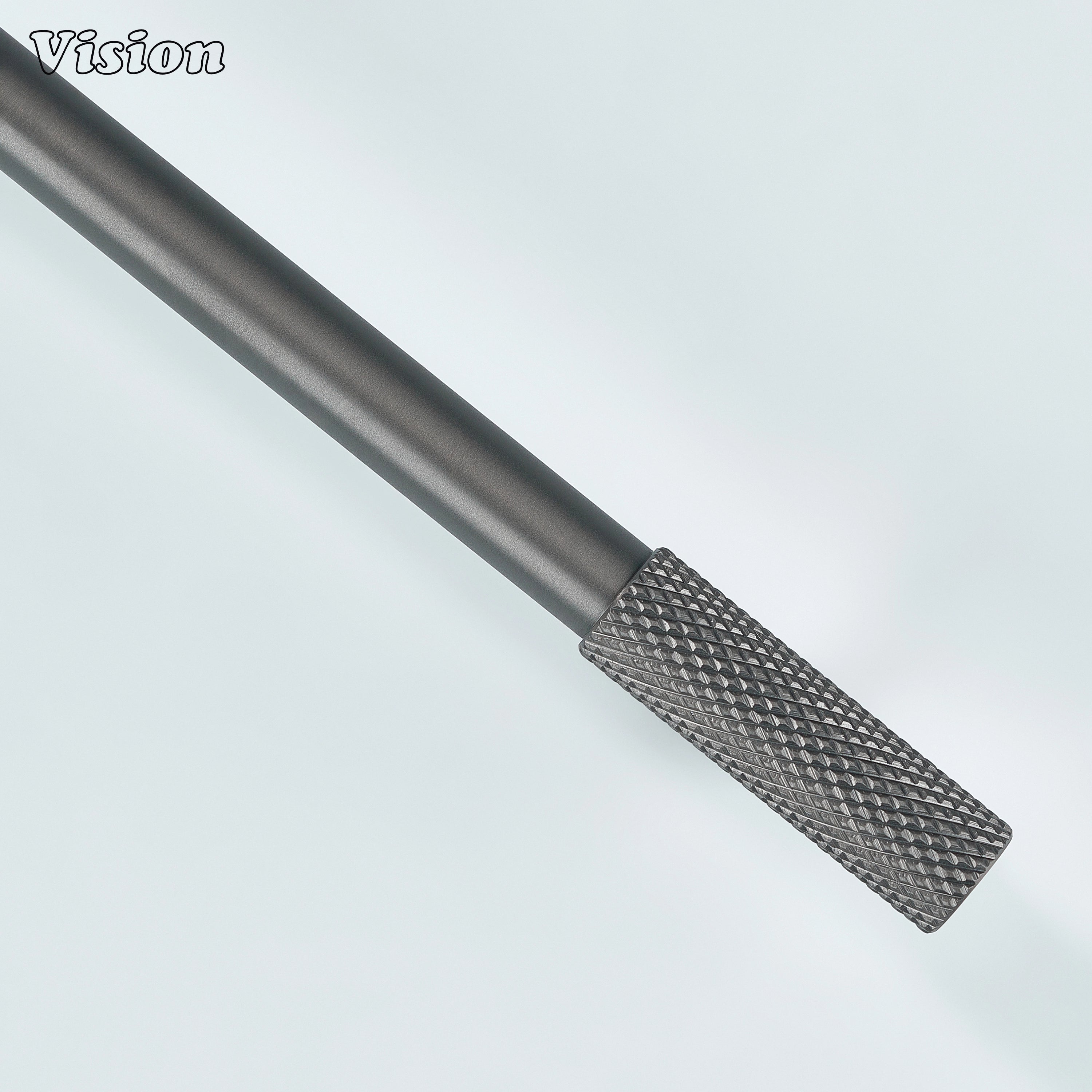 Cylindrical Gunmetal knurled cabinet pull