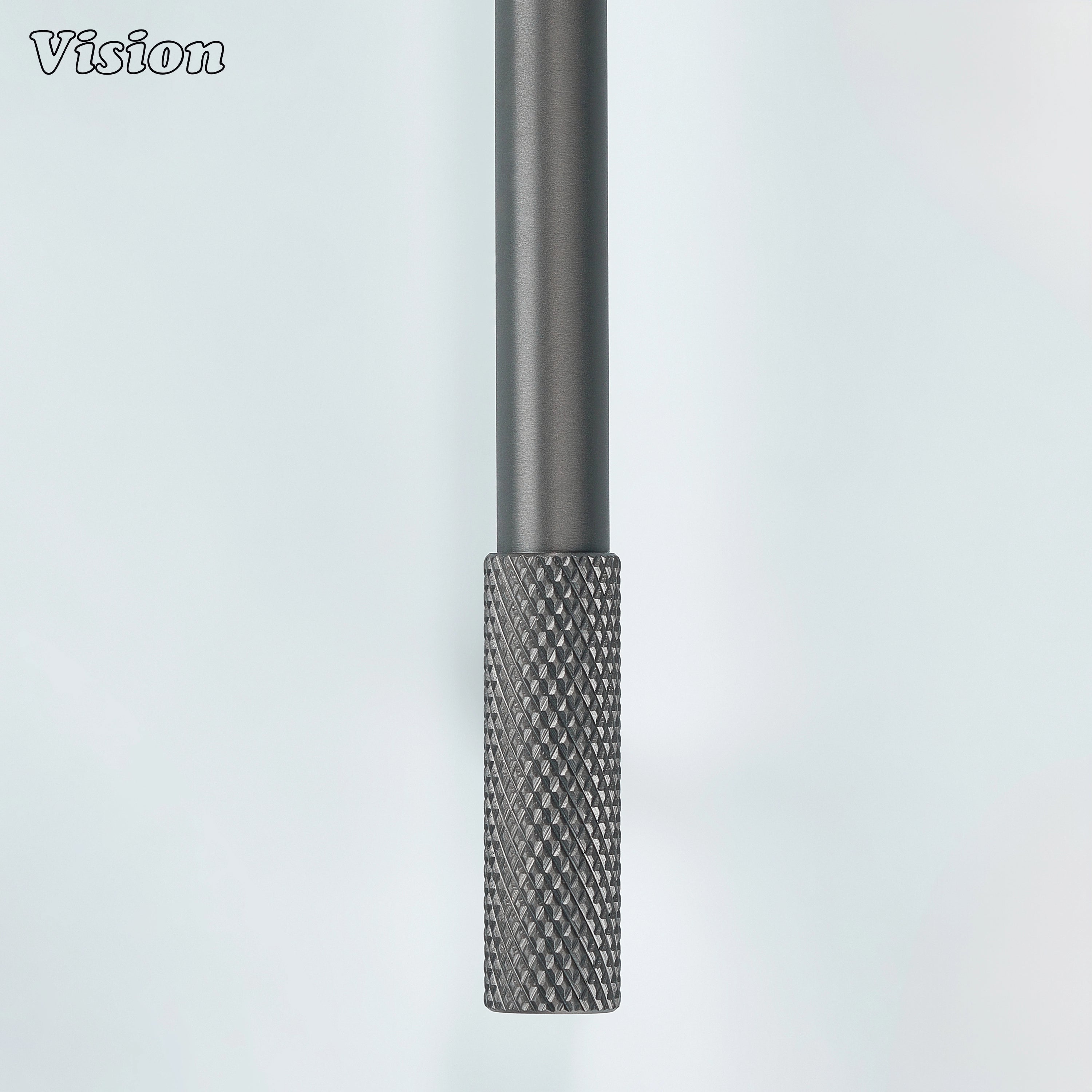 Matte Gunmetal knurled cabinet handle