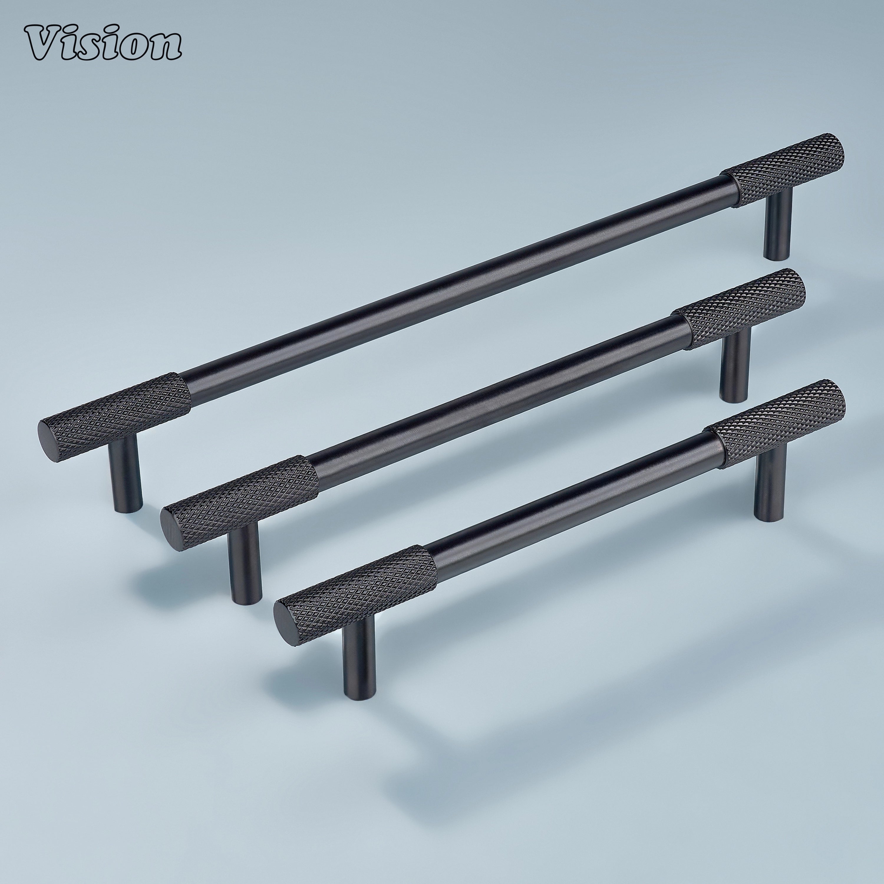 Solid brass Oil Rubbed Bronze knurled cabinet handle