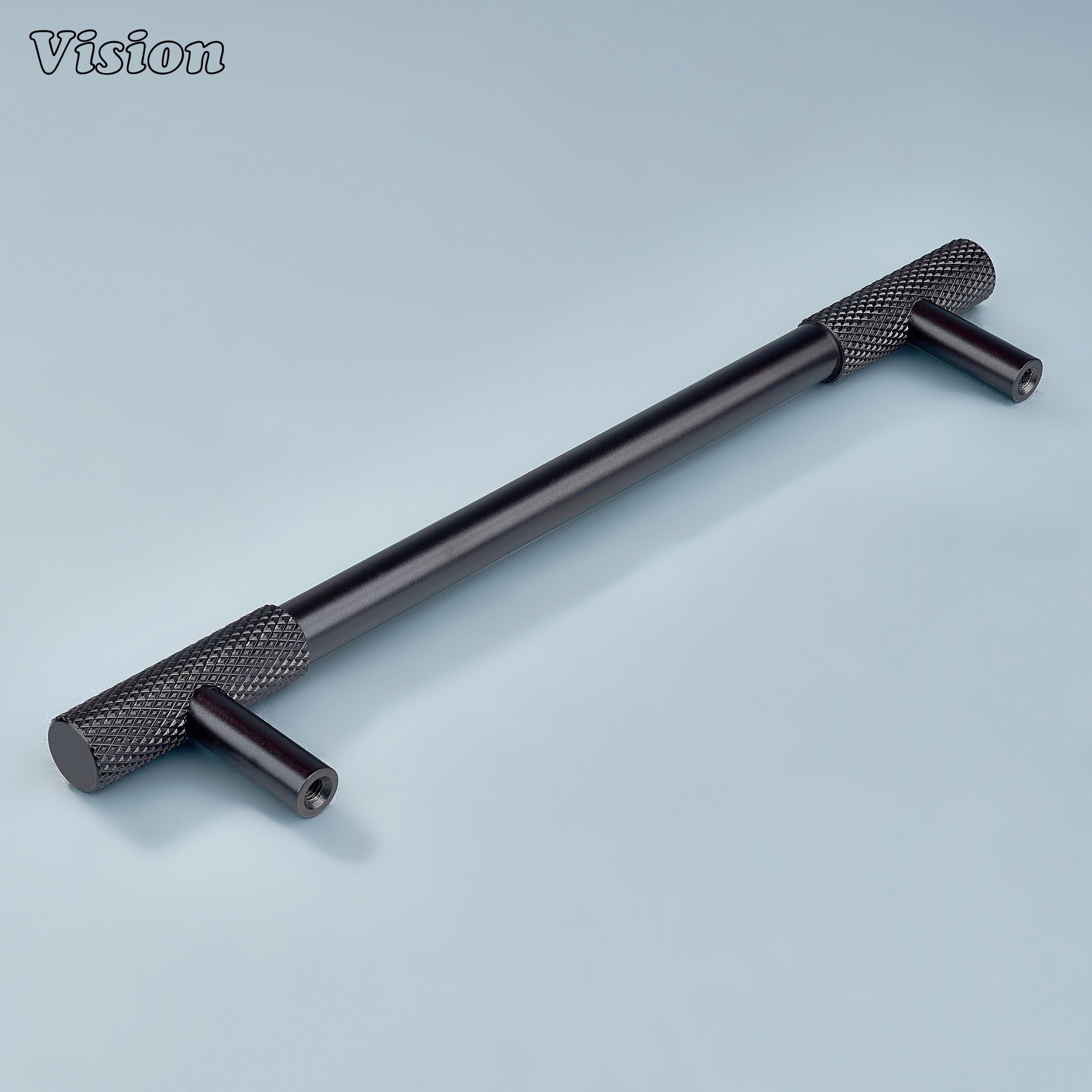Dark Oil Rubbed Bronze knurled cabinet pull
