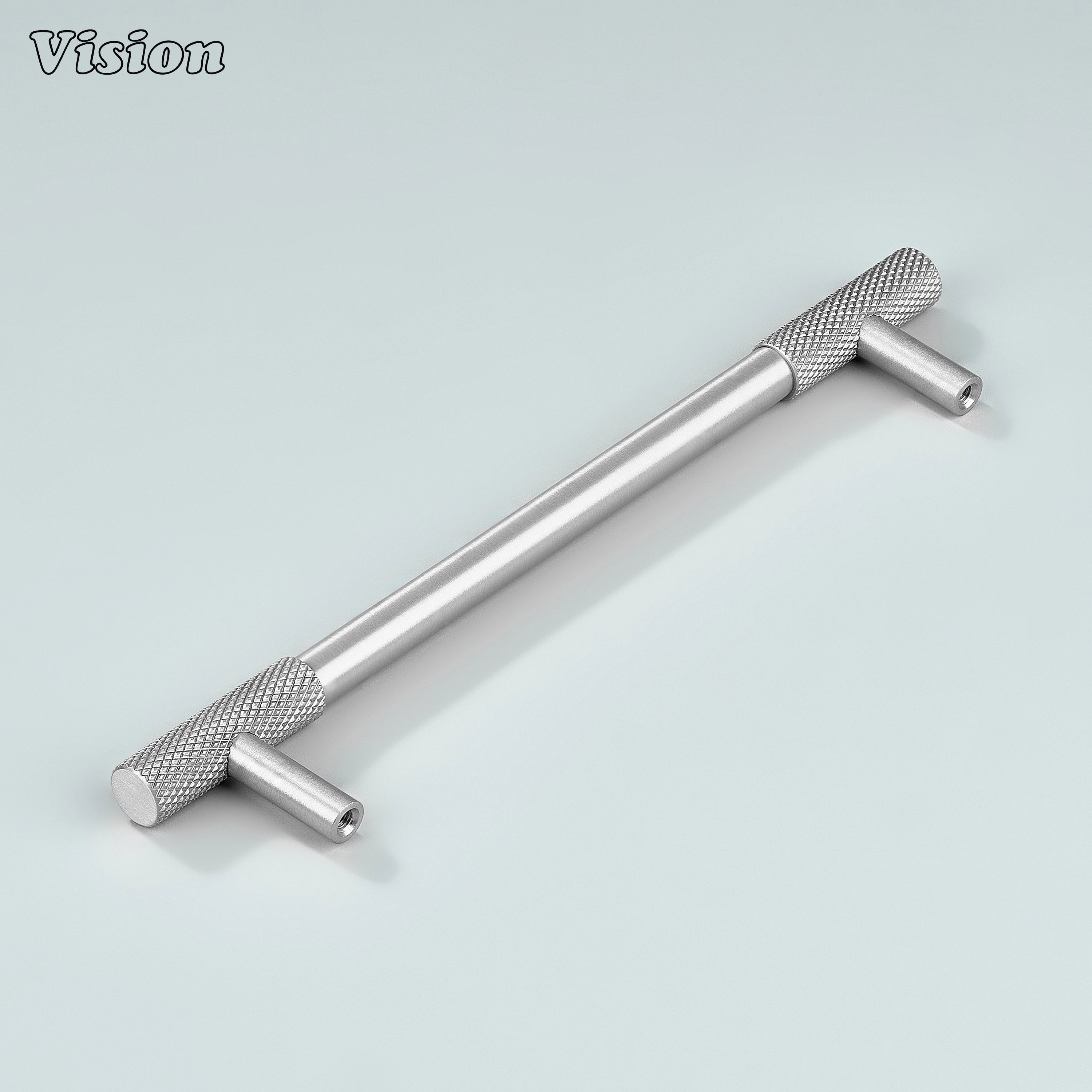 Silver Arion handle with premium knurled detailing