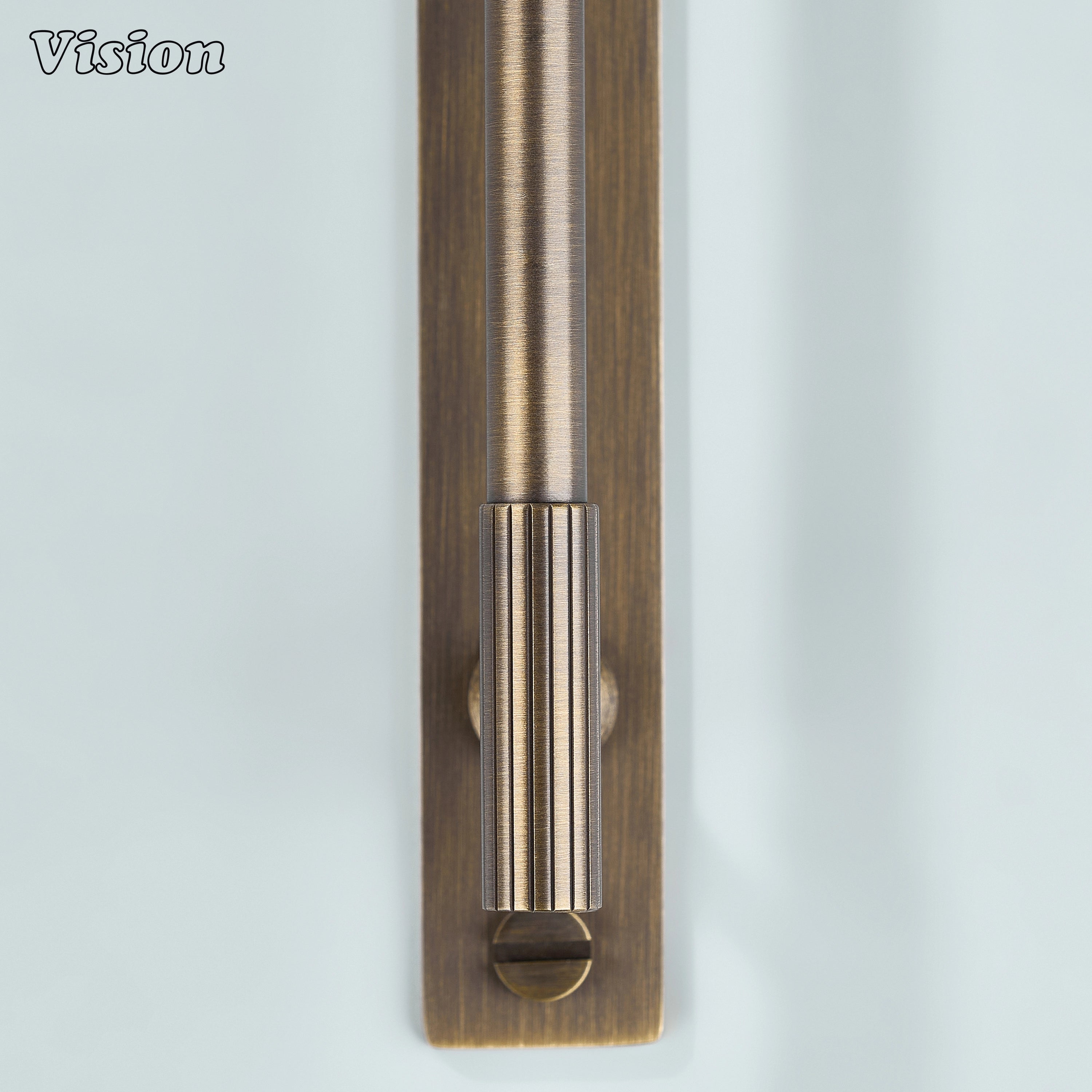 Linear Antique Bronze cabinet handle with solid brass build for furniture