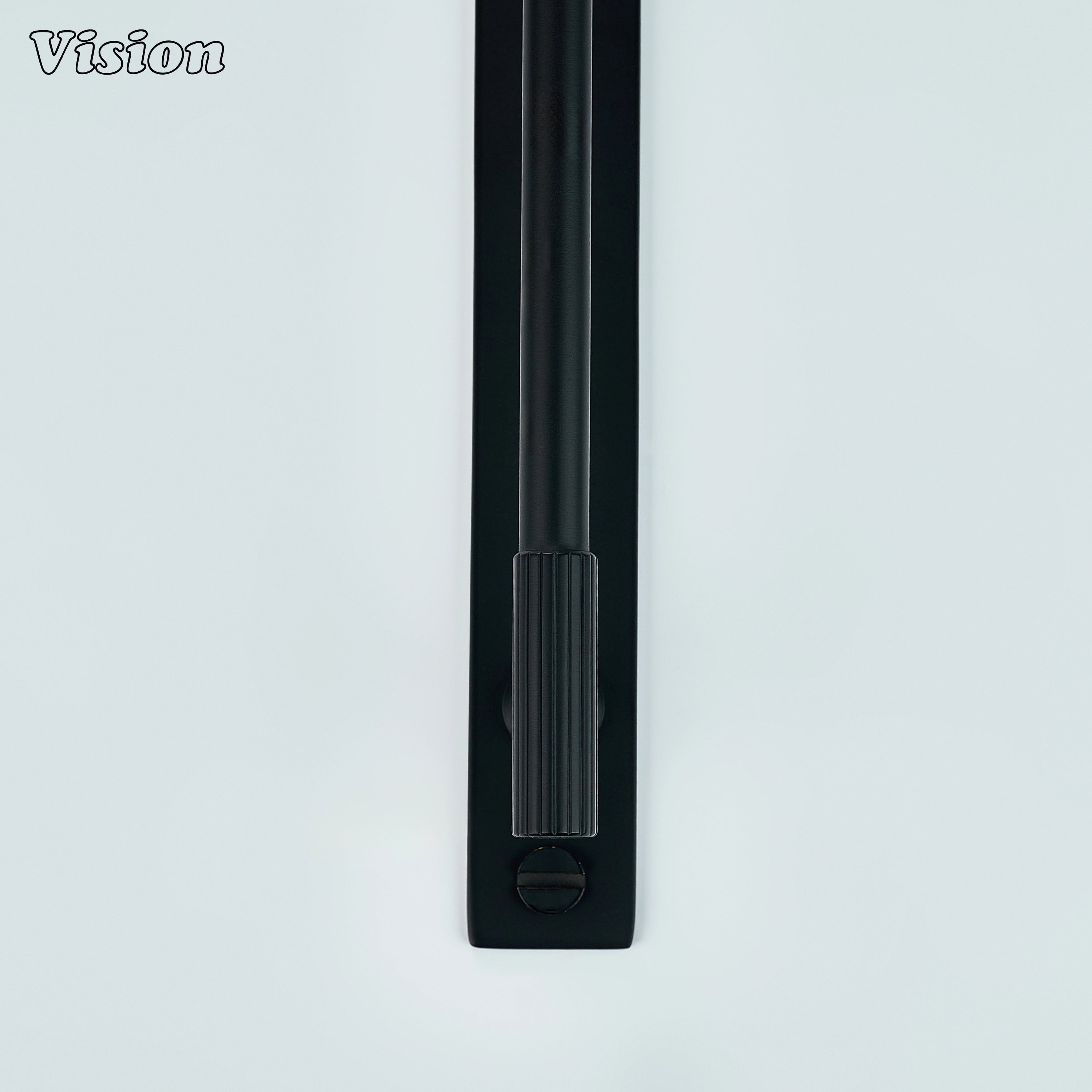 Black brass cabinet handle with bar design for drawer fronts