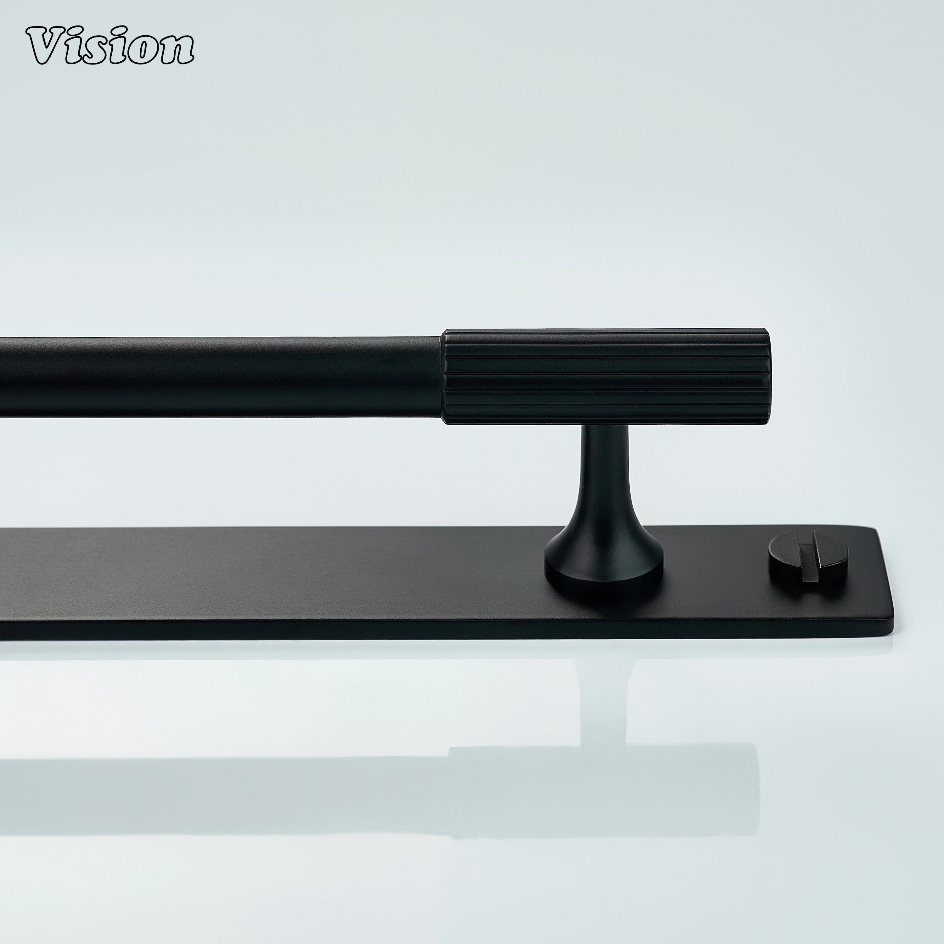 Linear Black cabinet handle with solid brass build for furniture