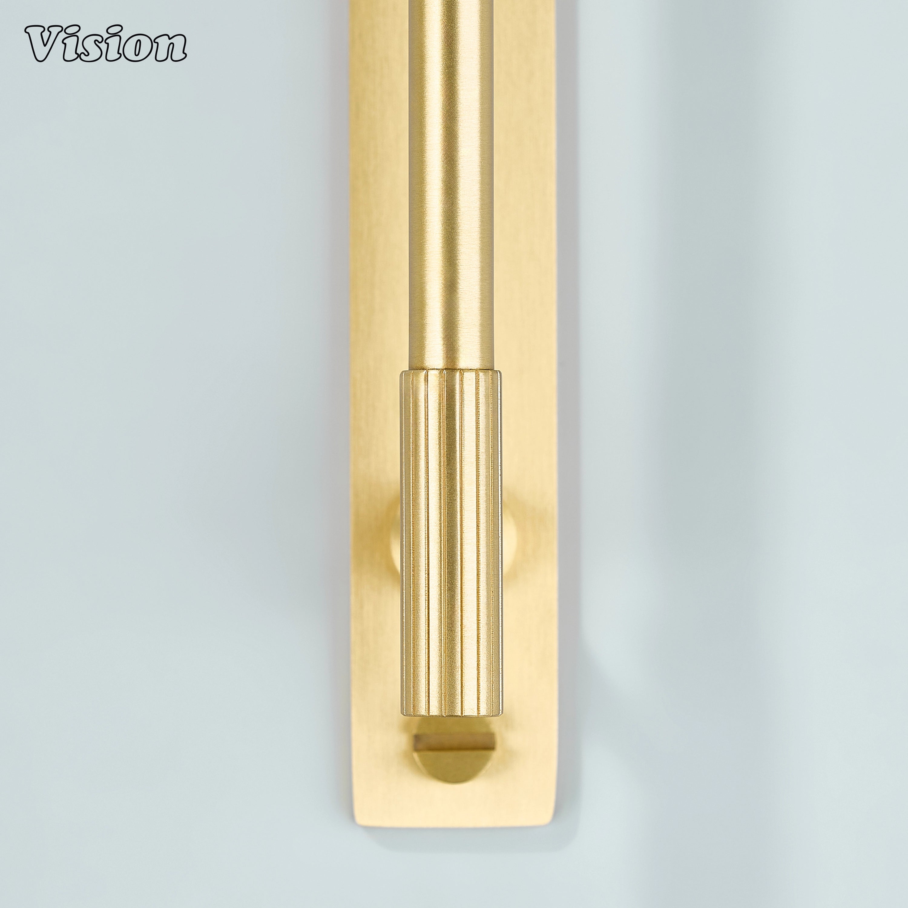 Gold linear cabinet handle with solid brass build for furniture fittings