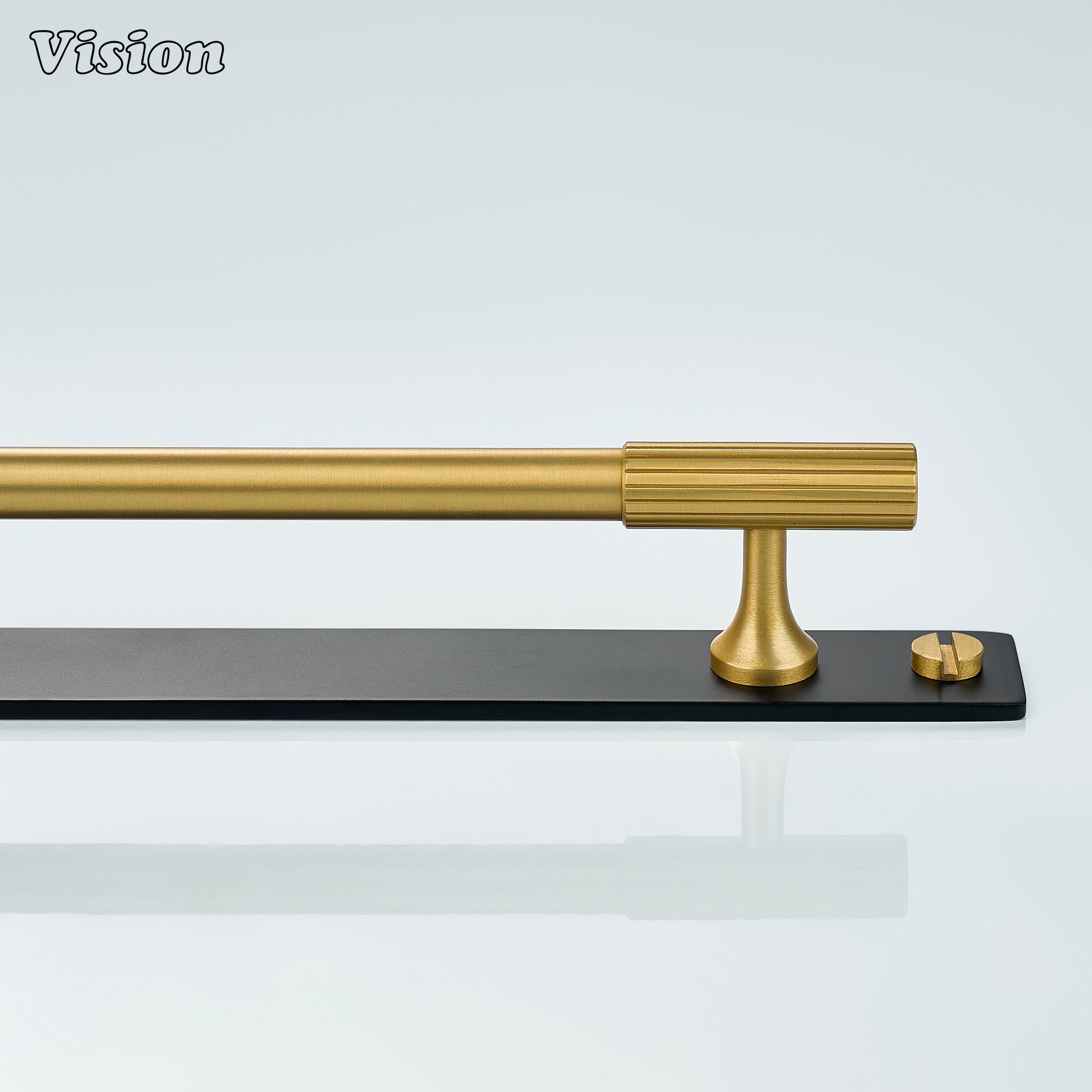 Gold and Black cabinet handle with minimalist bar style for cupboards