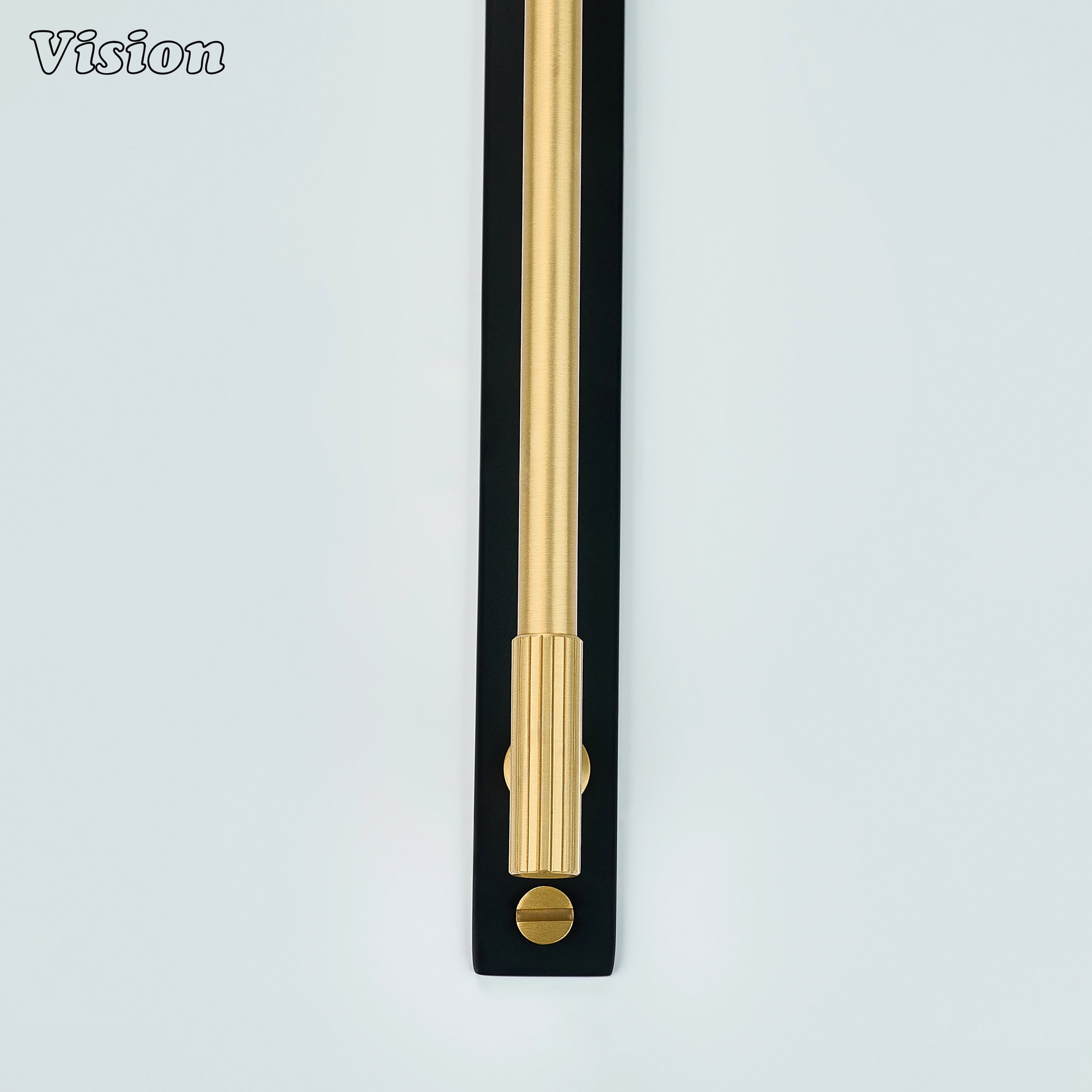Linear Gold and Black cabinet handle with solid brass build for furniture fittings