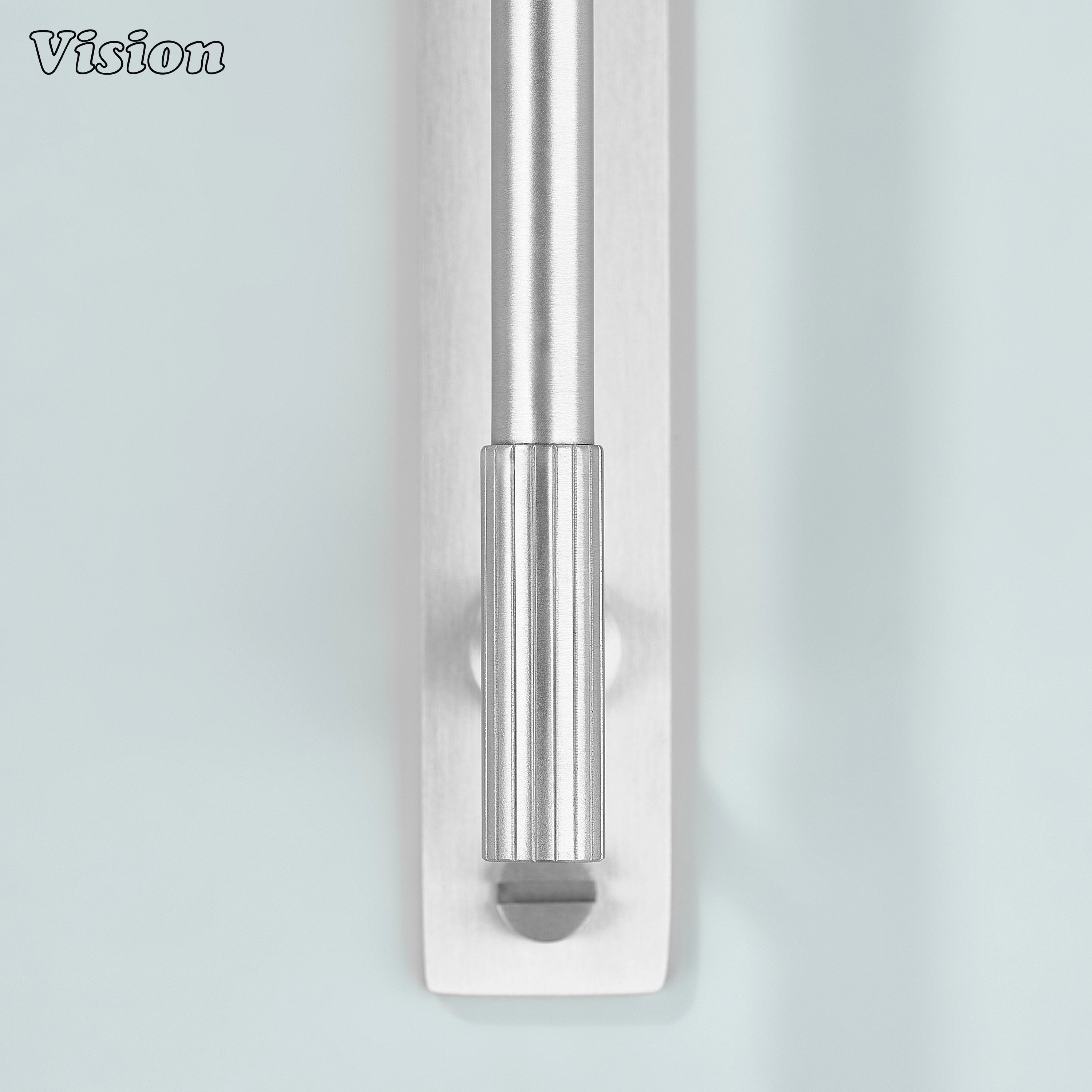 Linear Silver cabinet handle with solid brass build for furniture