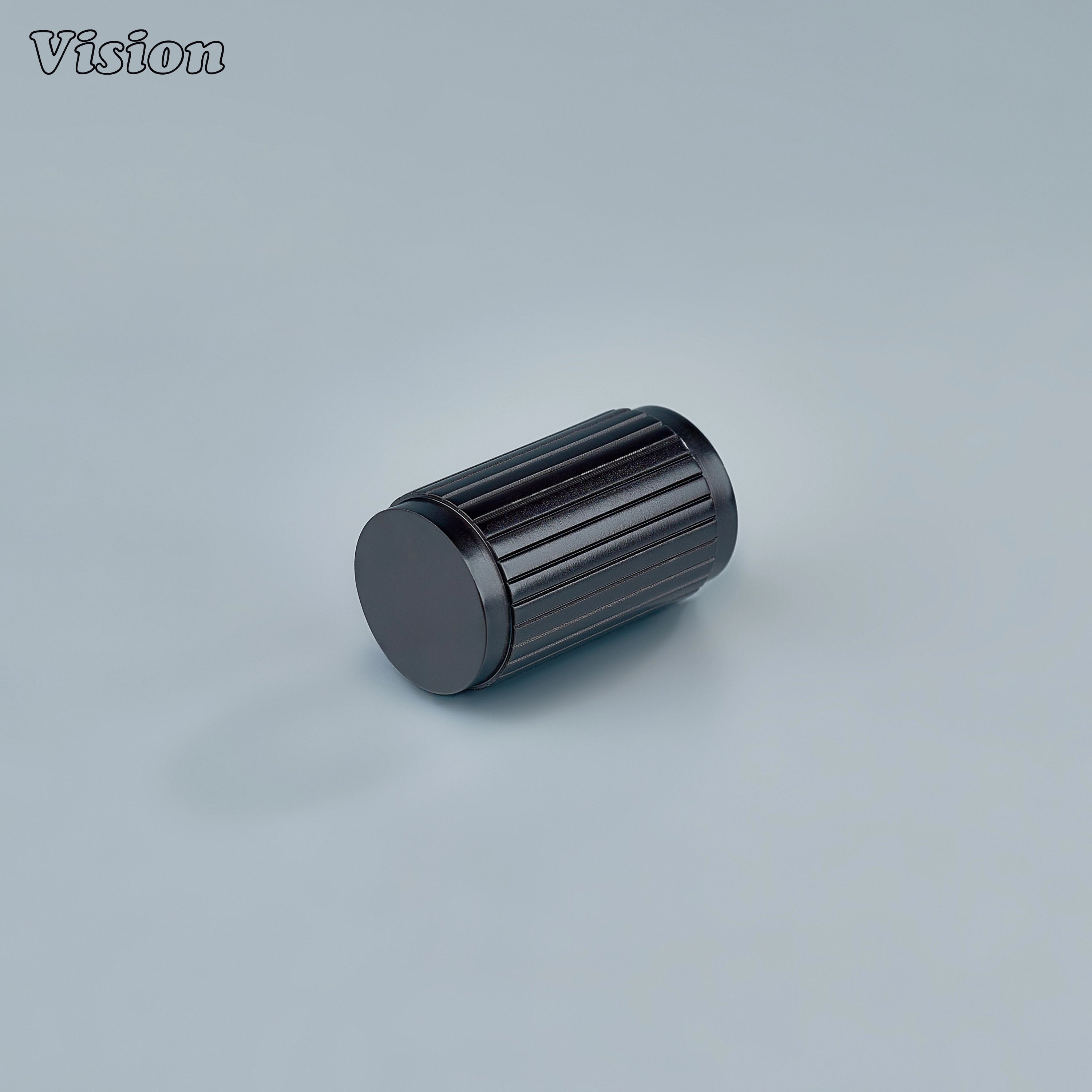 Oil Rubbed Bronze brass cylinder cabinet knob with linear surface for drawers