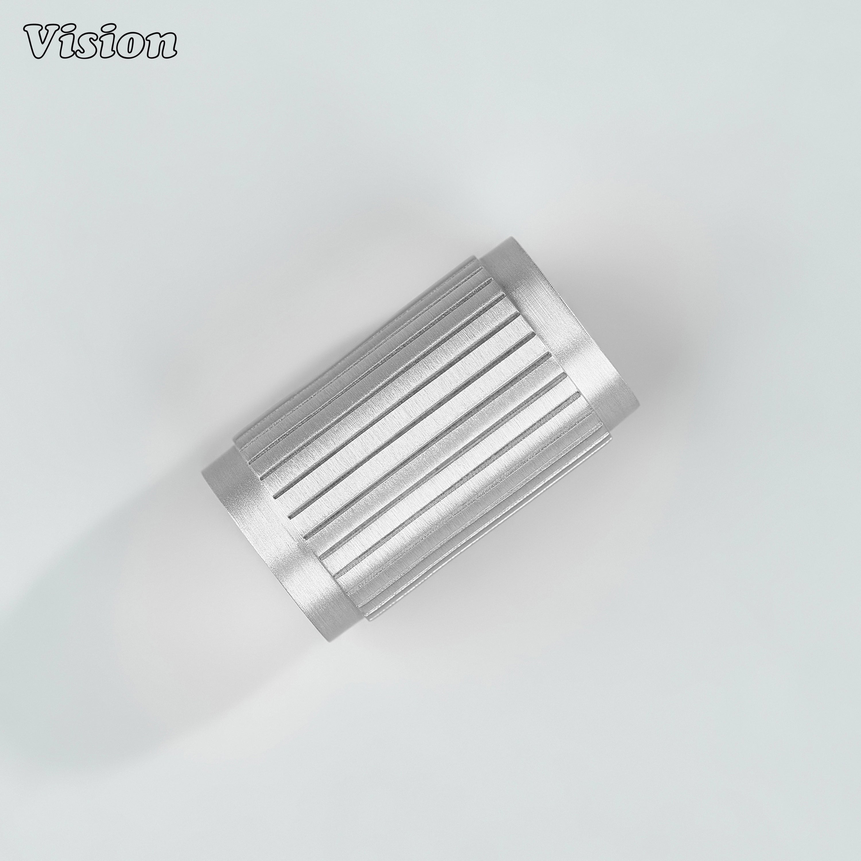 Premium Silver linear knurled cabinet knob for contemporary interiors