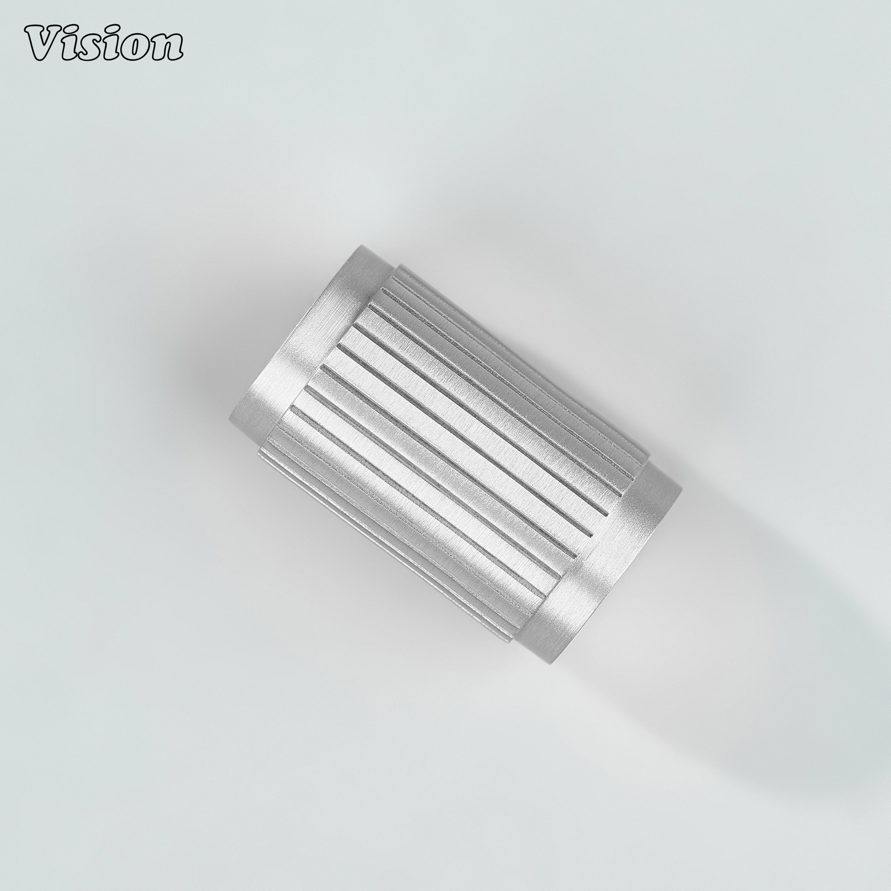 Silver finish linear knurled cabinet knob for kitchen drawers