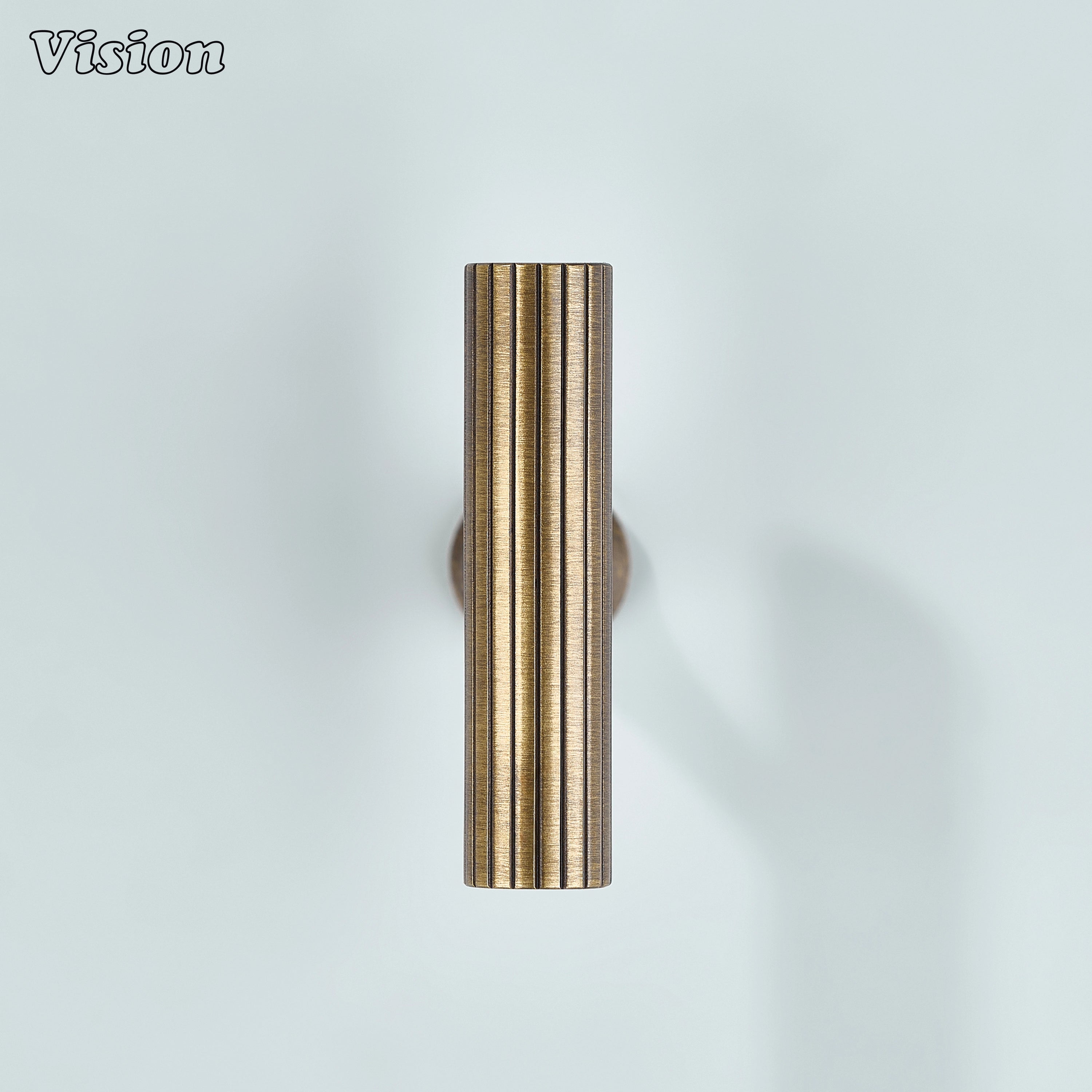 Antique bronze cabinet knob with precision knurling.