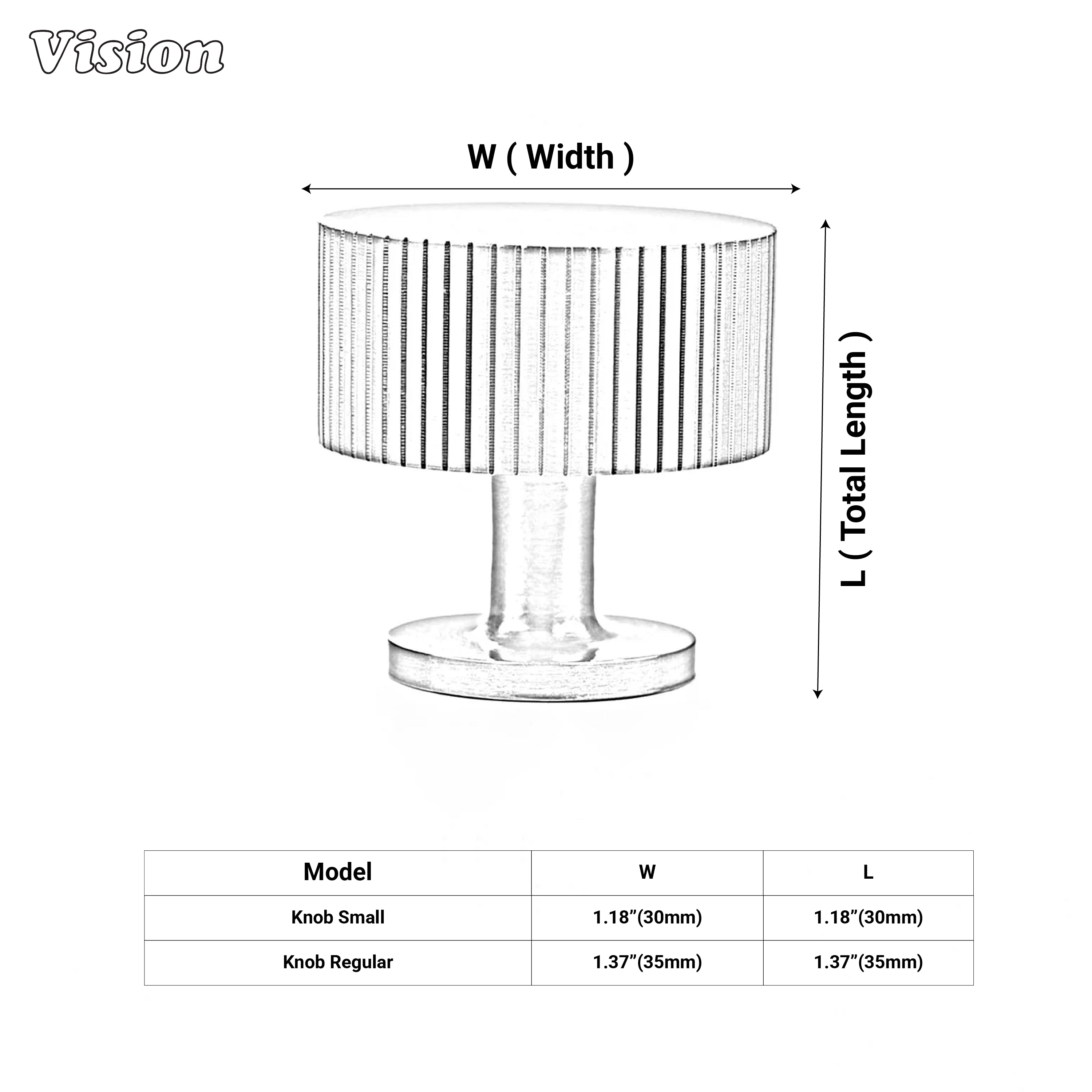Gunmetal linear knurled round cabinet knob for premium furniture applications