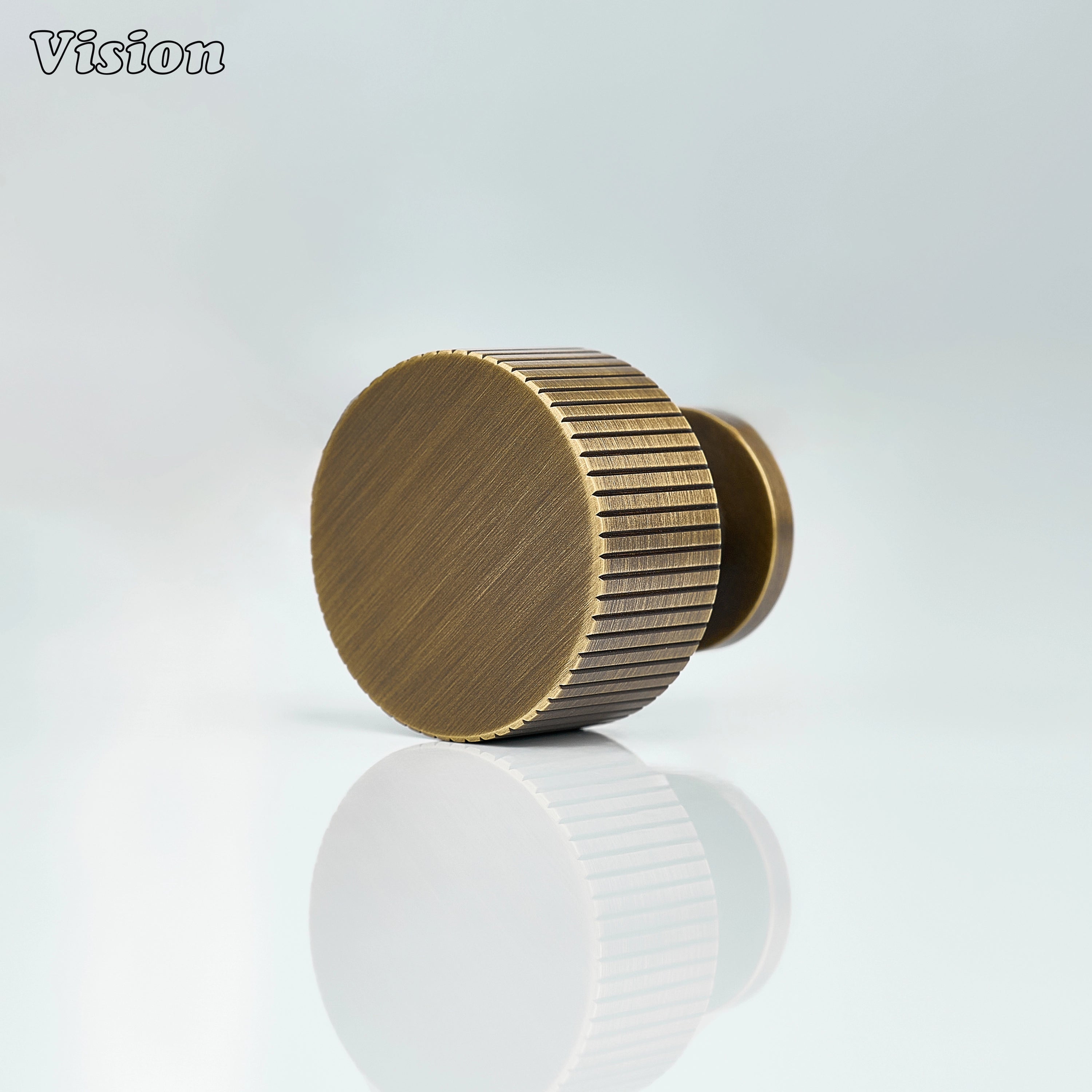 Antique Bronze linear knurled cabinet knob with round design for kitchen cabinets and drawers