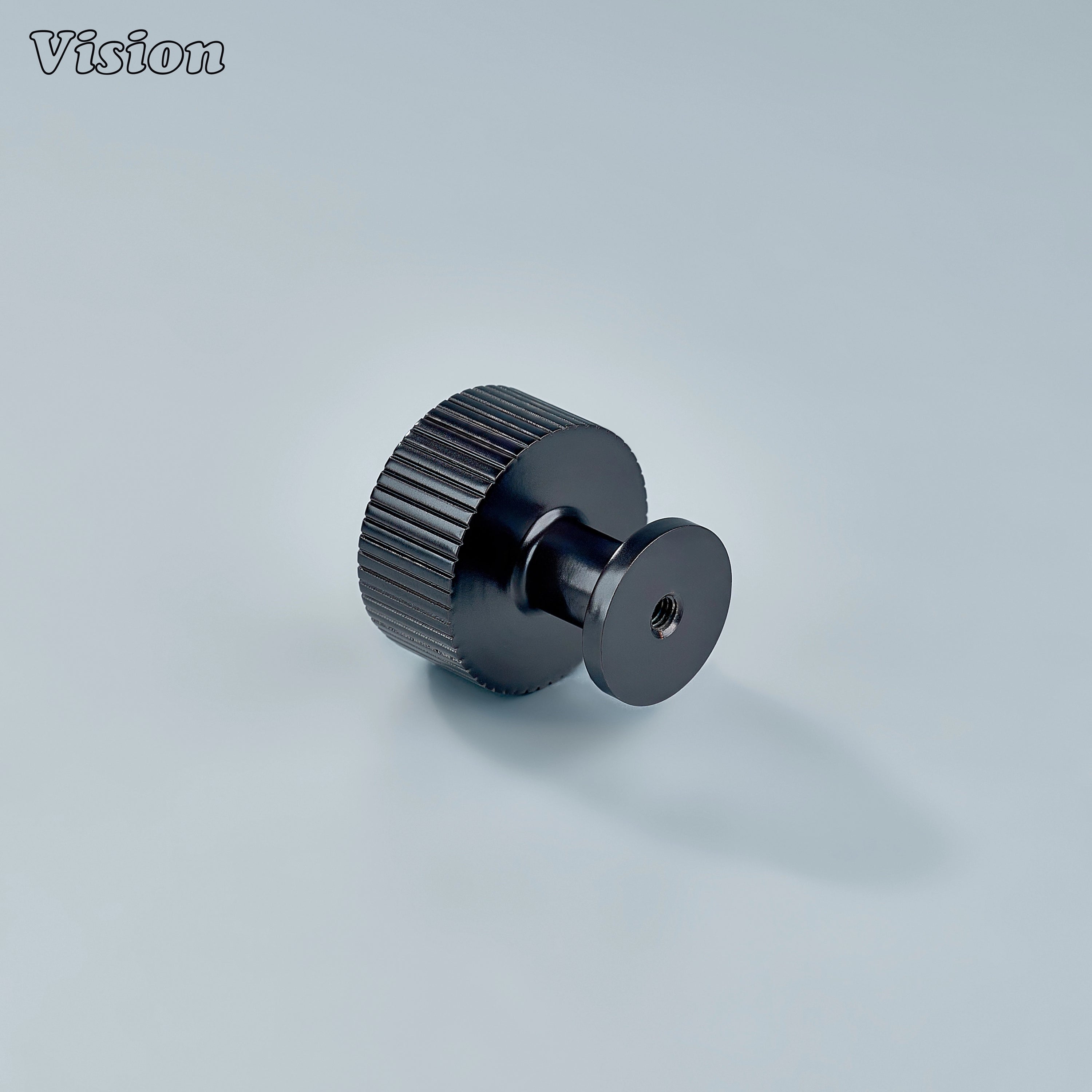 Oil Rubbed Bronze linear knurled cabinet knob with solid round shape for wardrobes