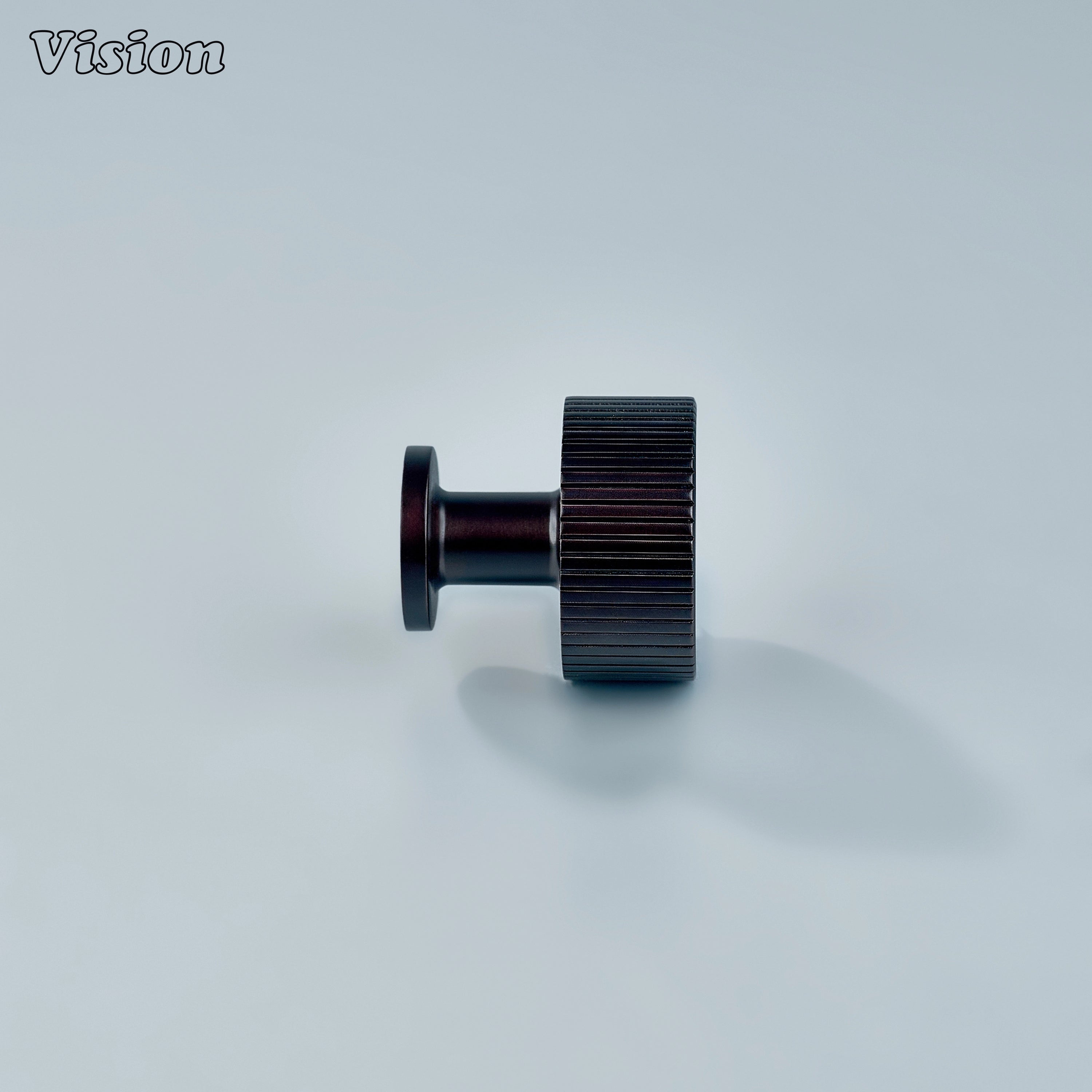 Oil Rubbed Bronze round cabinet knob with precision knurling for furniture interiors