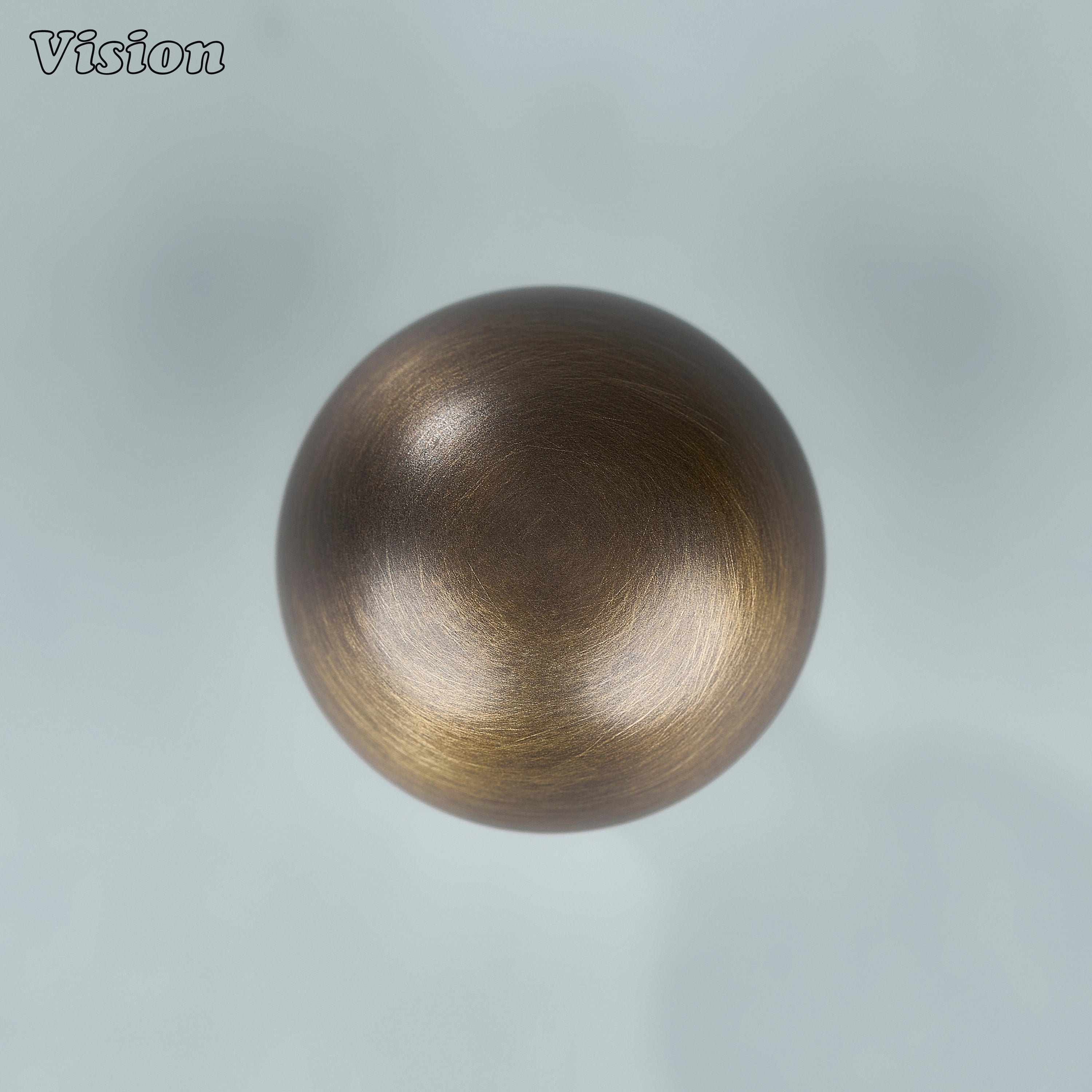 Smooth Antique Bronze brass cabinet knob with compact mushroom silhouette for modern drawer applications