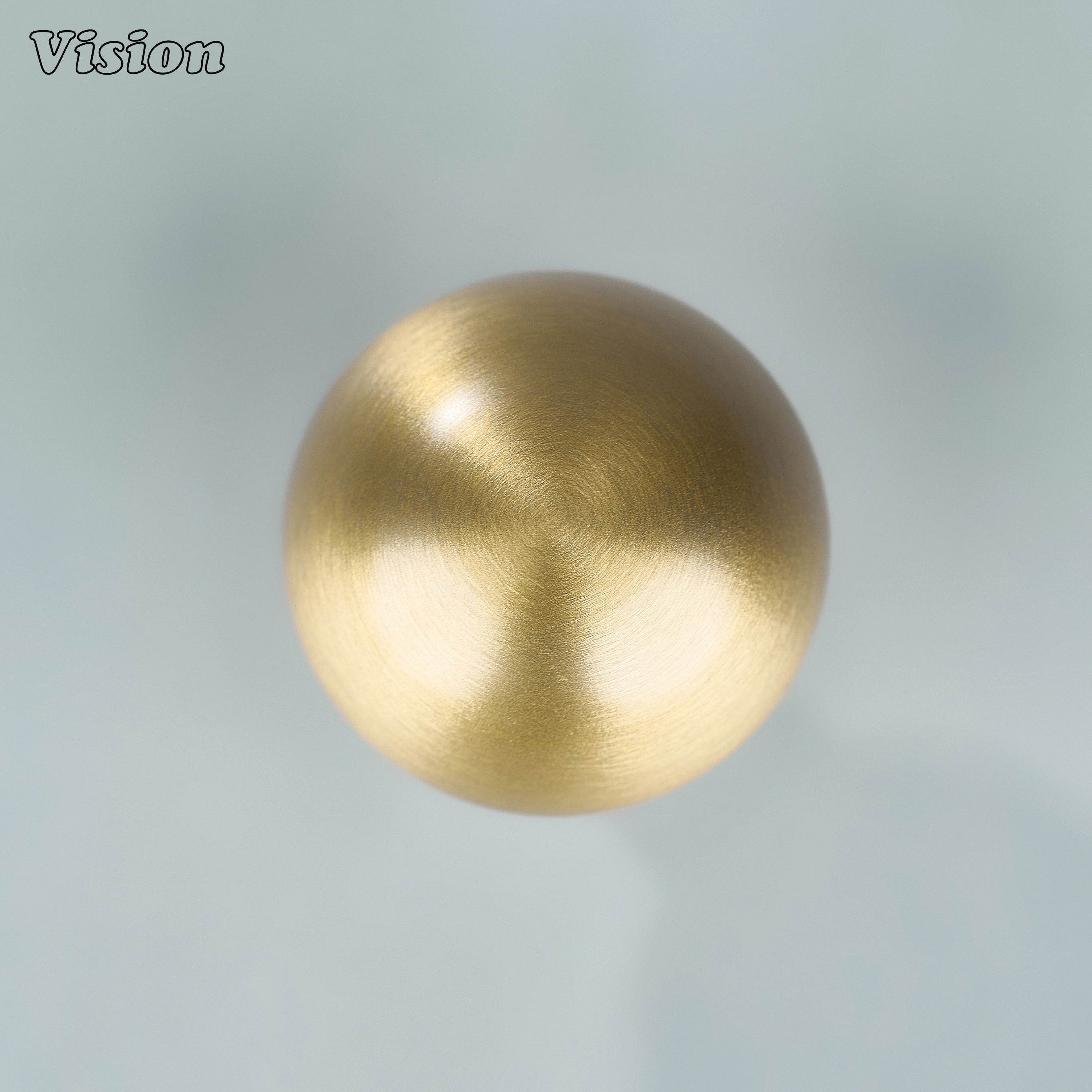 Smooth Gold brass cabinet knob with compact mushroom silhouette for wardrobes, vanities, and drawer units