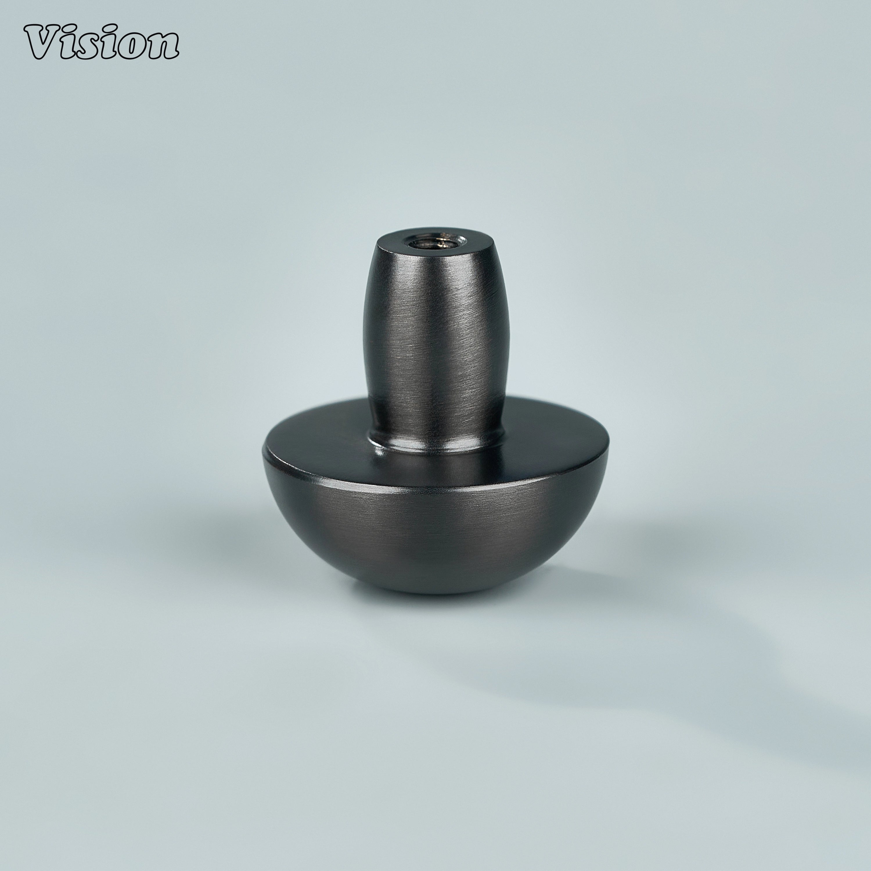 Gunmetal mushroom cabinet knob with elegant satin finish for modern furniture and wardrobe applications