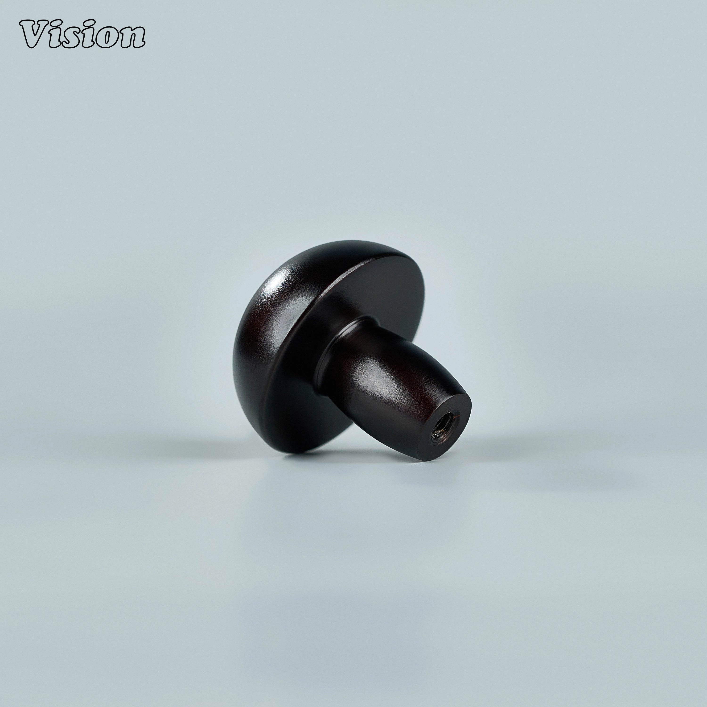 Solid brass Oil Rubbed Bronze cabinet knob featuring smooth mushroom design for wardrobe furniture