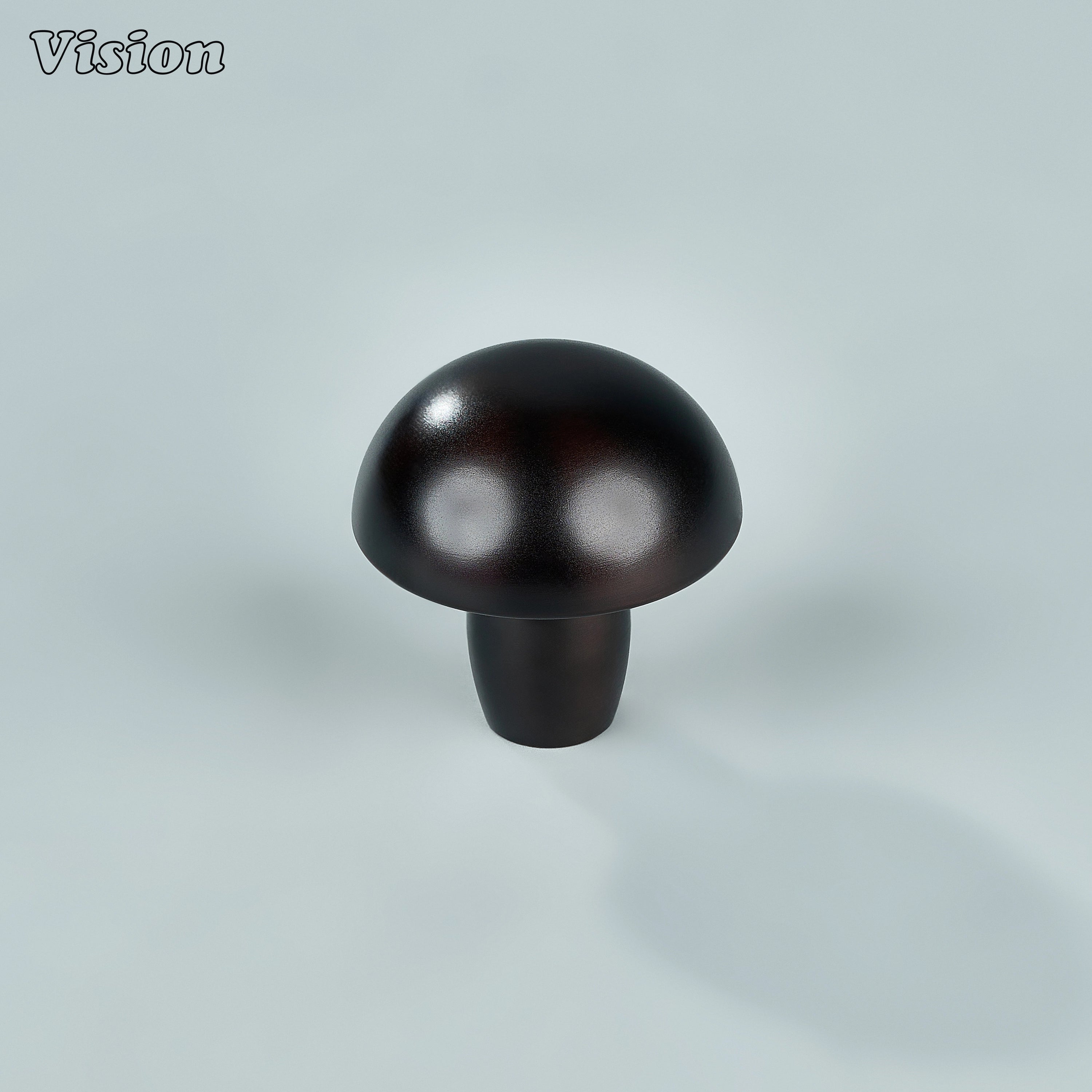 Premium Oil Rubbed Bronze cabinet knob with curved mushroom profile for kitchen cupboards and drawers