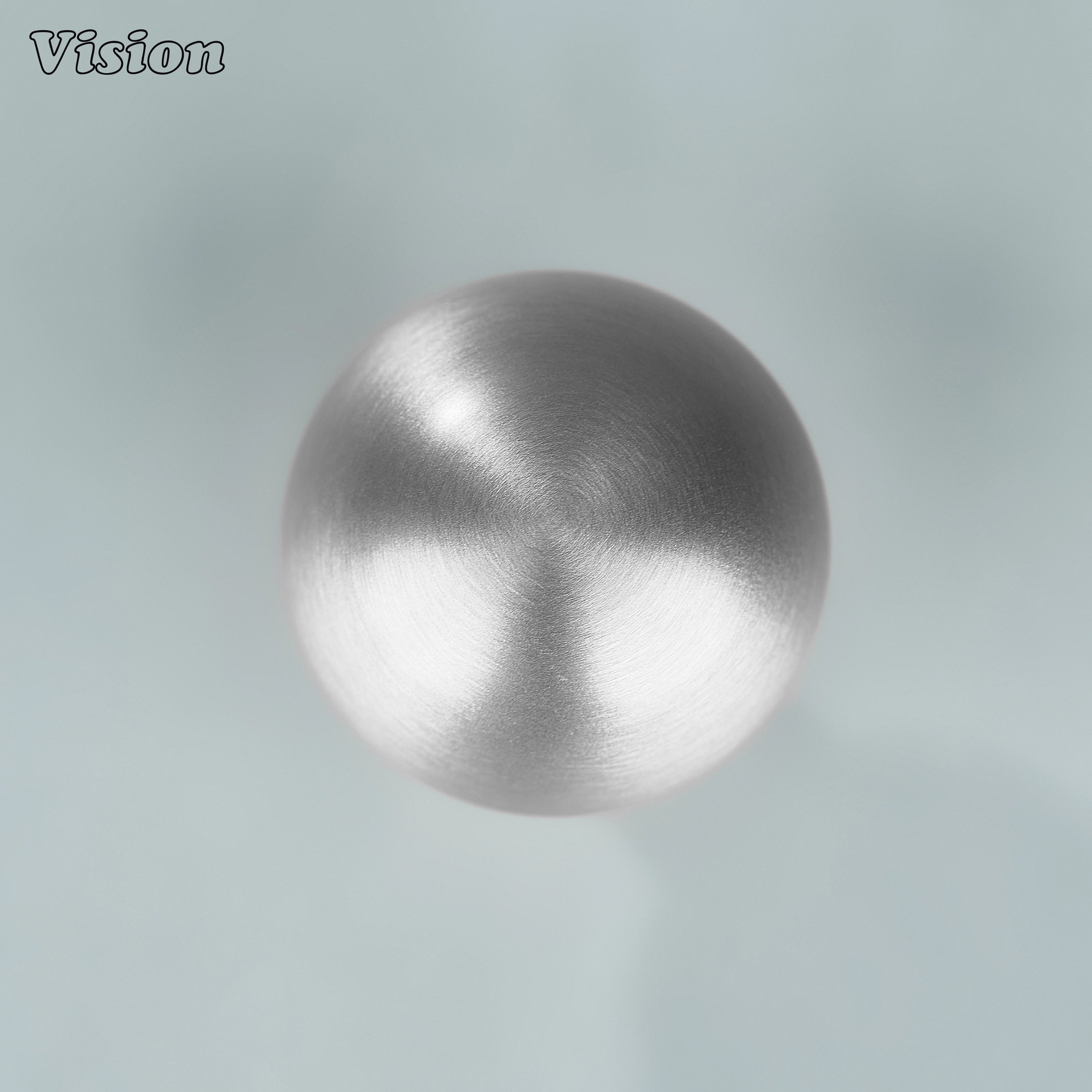 Smooth Silver brass cabinet knob with compact mushroom silhouette for modern furniture applications