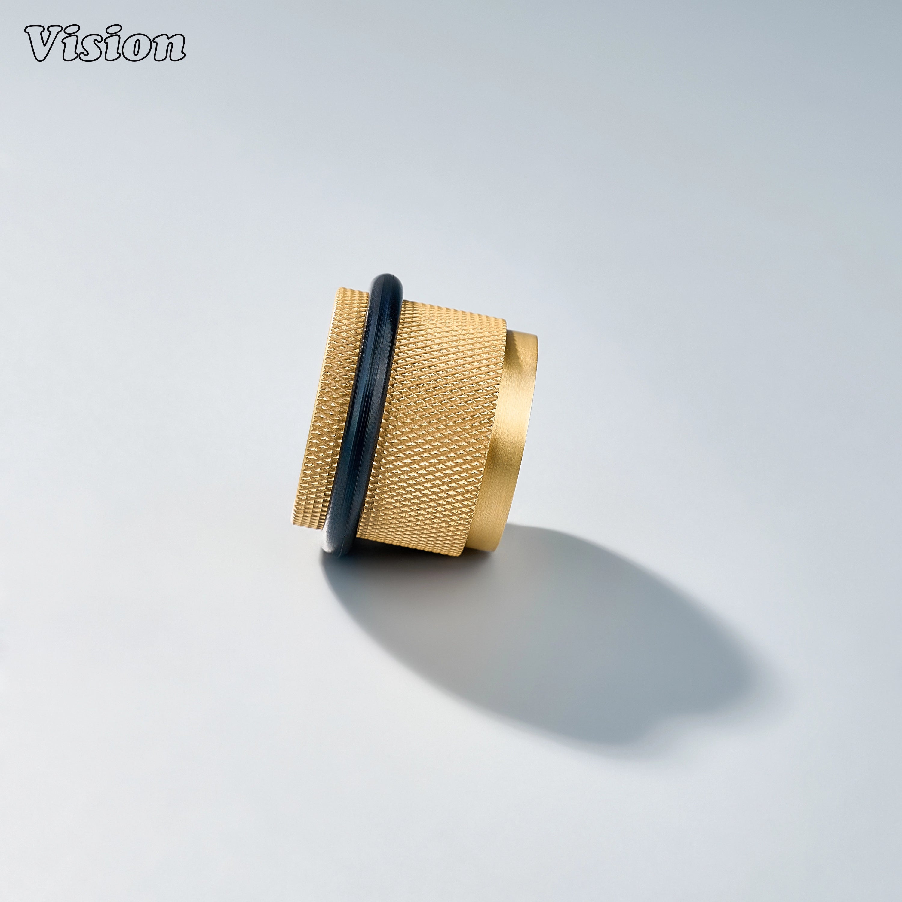 Heavy-duty Gold diamond knurled door stop designed for wardrobes, cabinetry, and high-traffic interiors