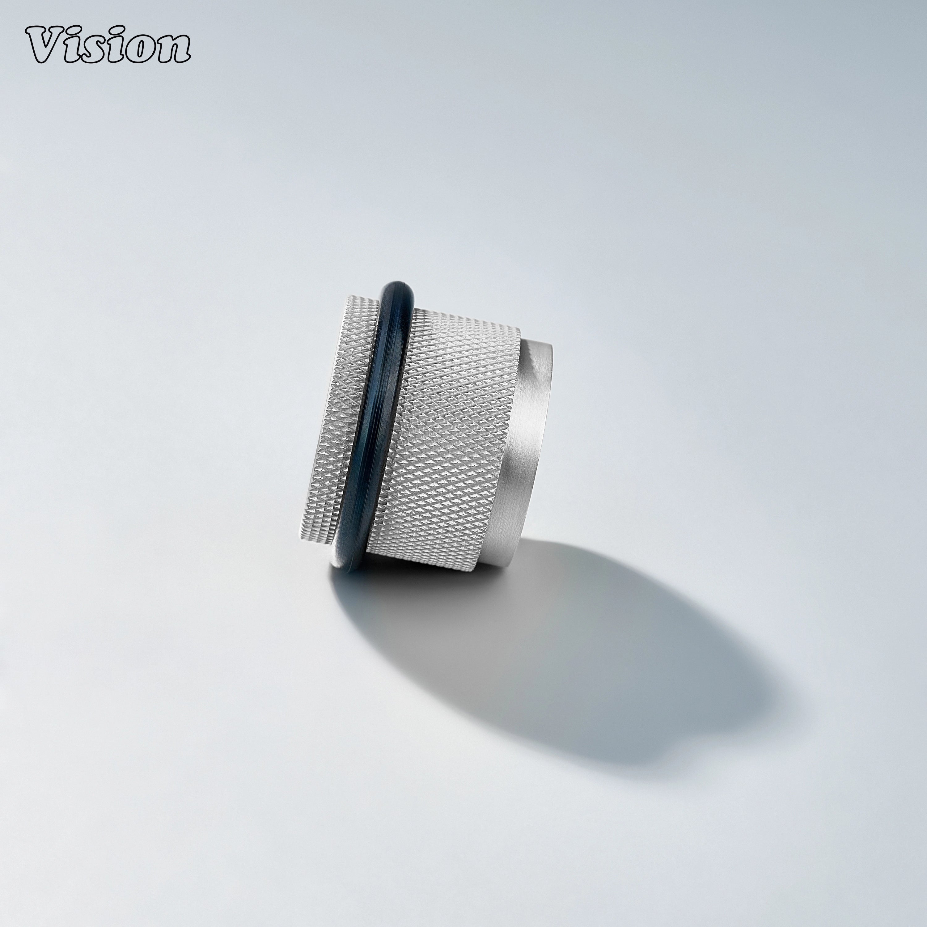 Heavy-duty Silver diamond knurled door stop designed for cabinetry, wardrobes, and entryways