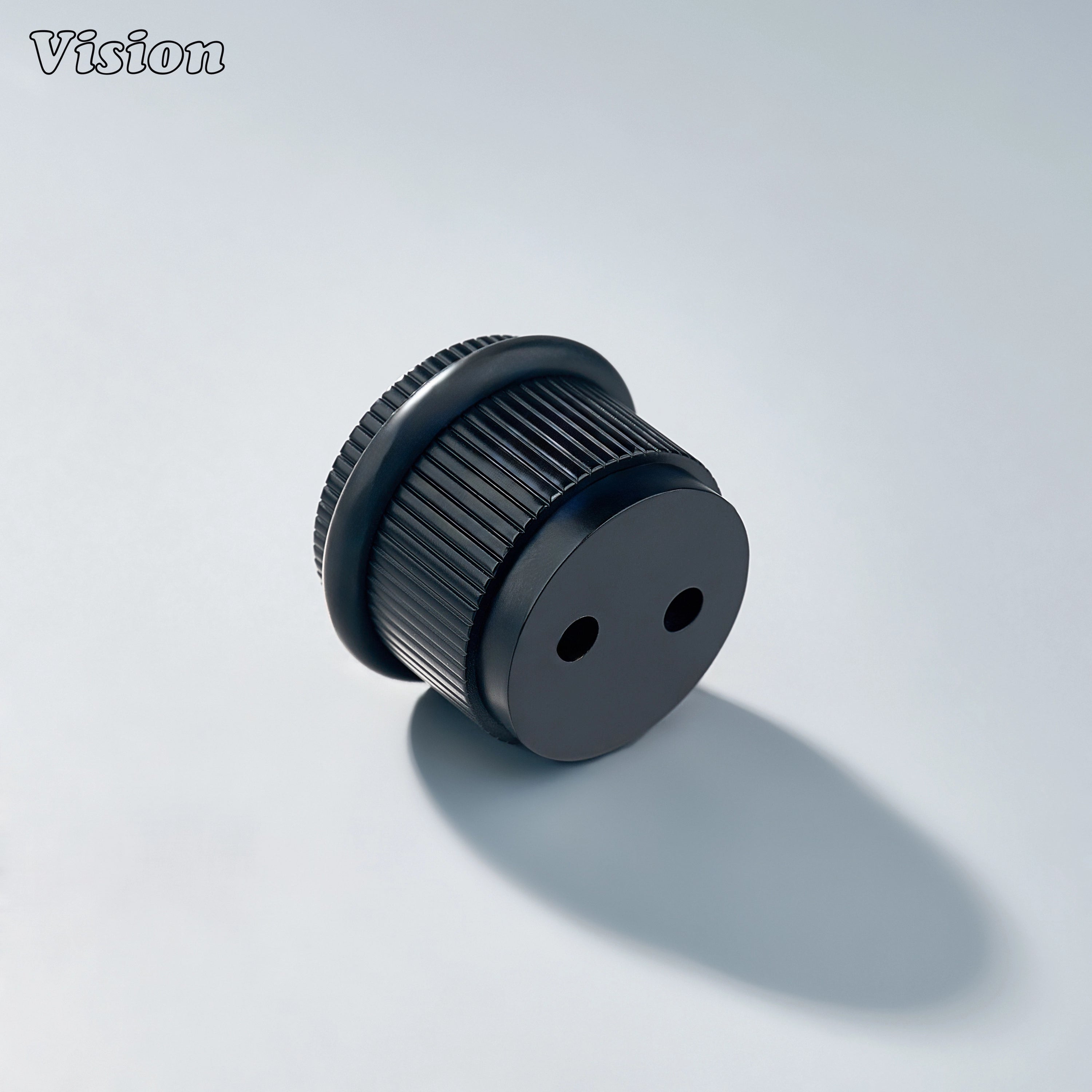 Architectural Black brass door stop with linear texture and rubber guard for modern residential spaces