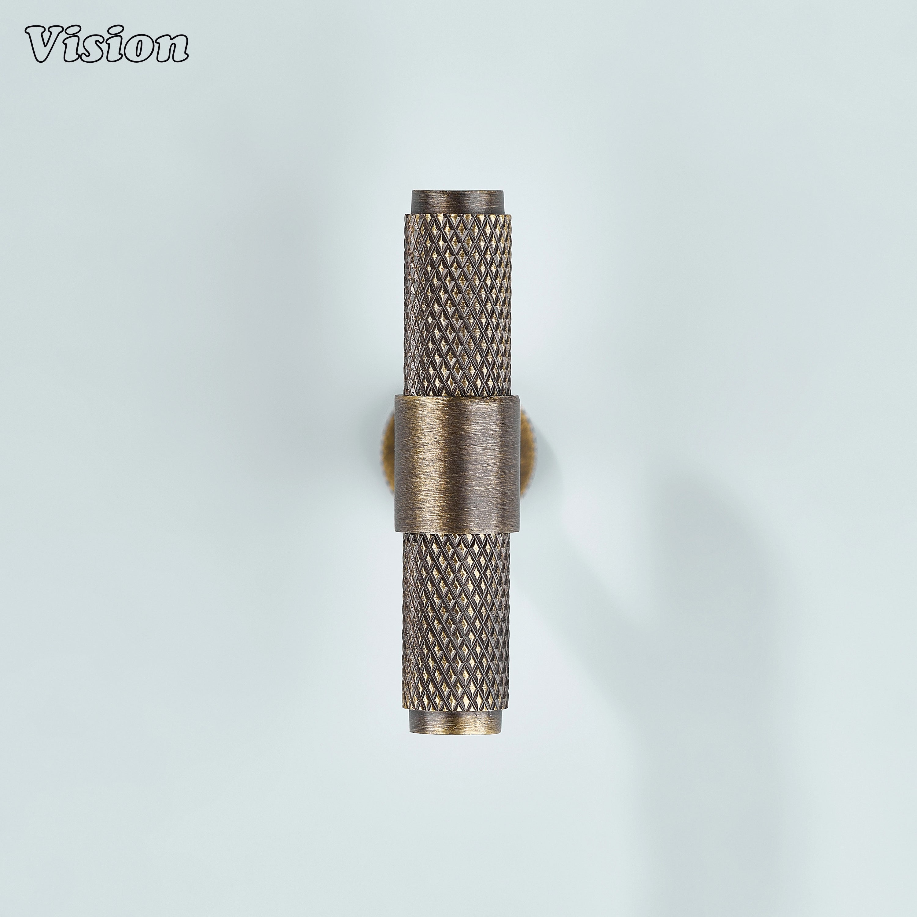 Antique bronze Azure T-knob with brass body used for wardrobes.