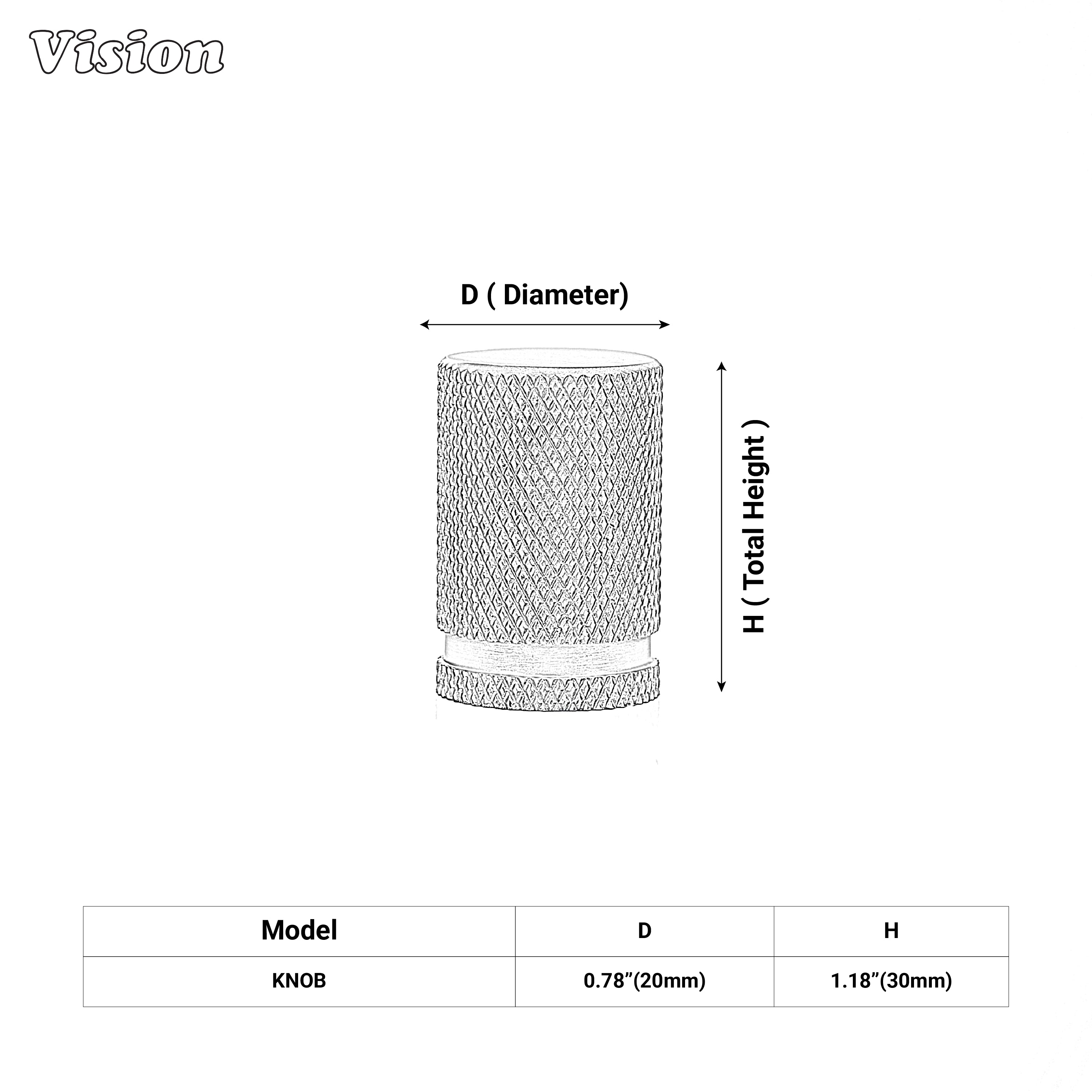 Modern silver Azure brass cylinder knob for kitchen drawers