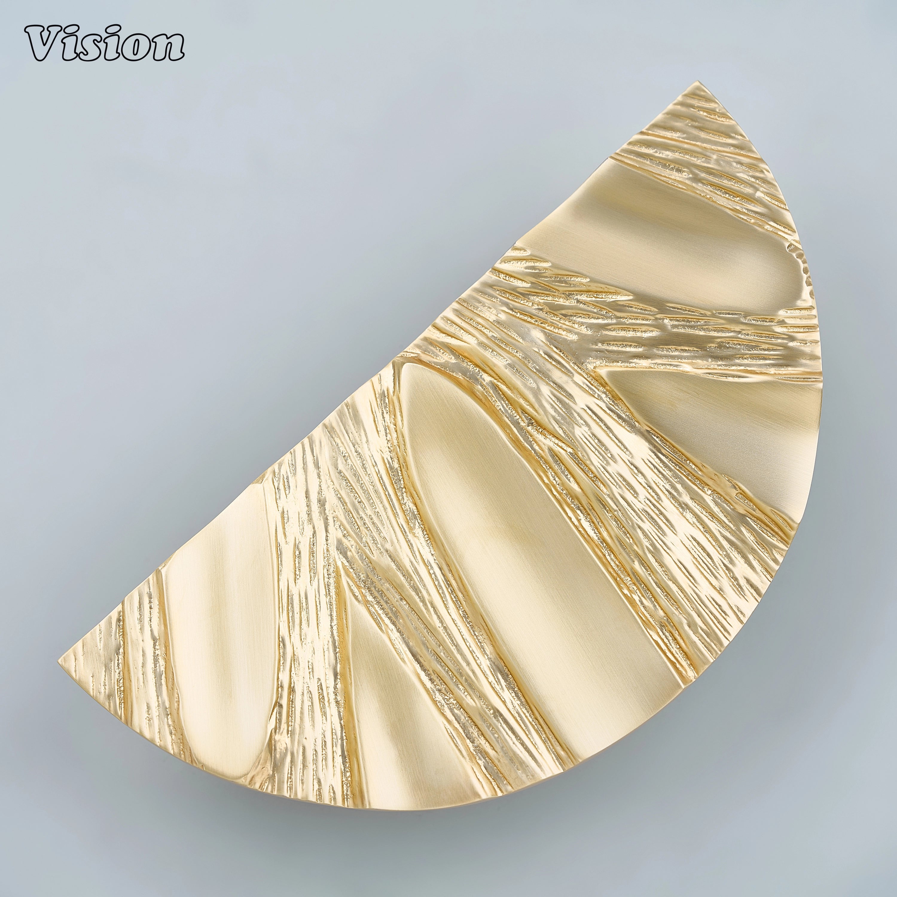 Luxury Gold architectural door handle with semi circle design for grand entrance doors, villas, and boutique spaces.
