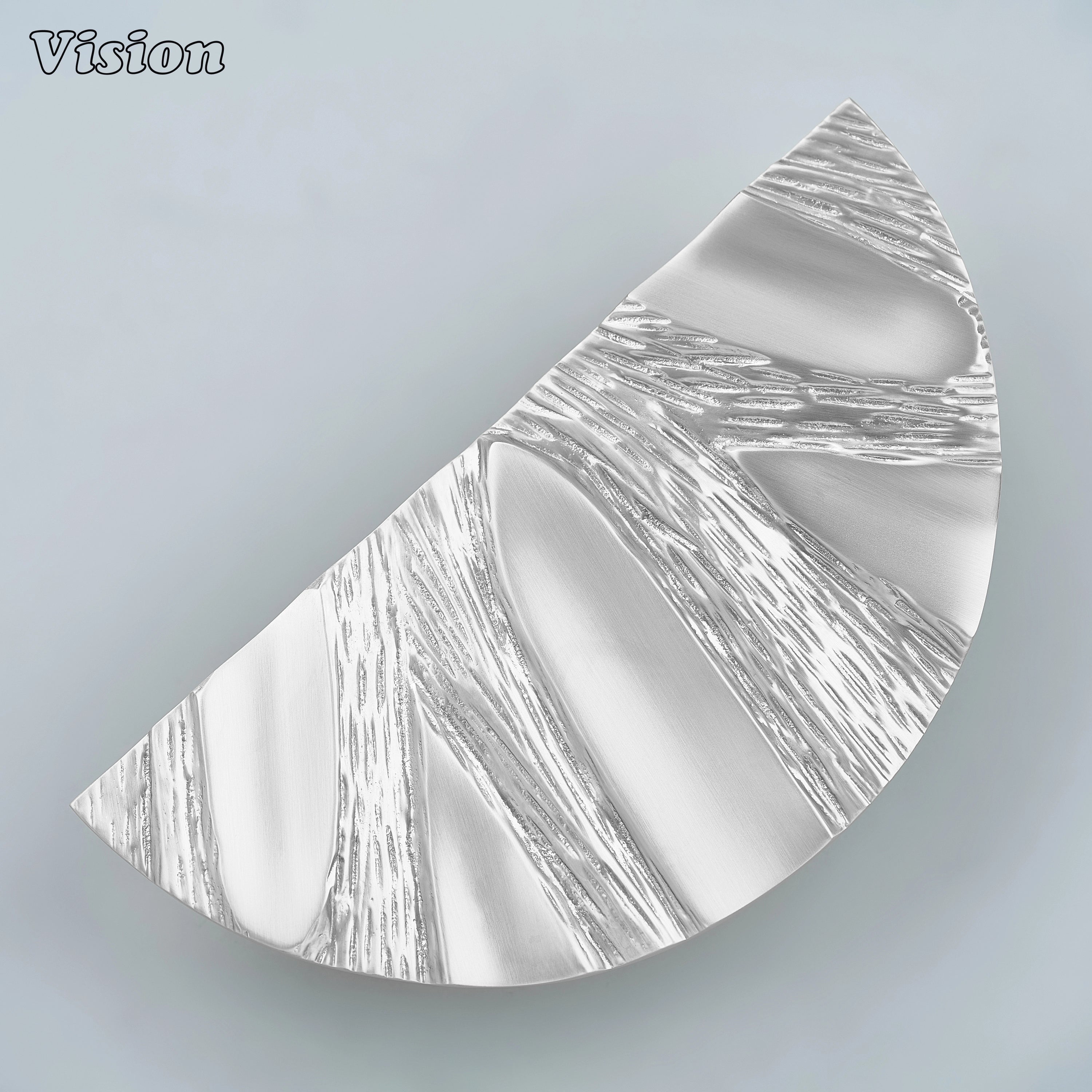 Modern Silver semi circle entrance handle for premium wooden doors and interiors.