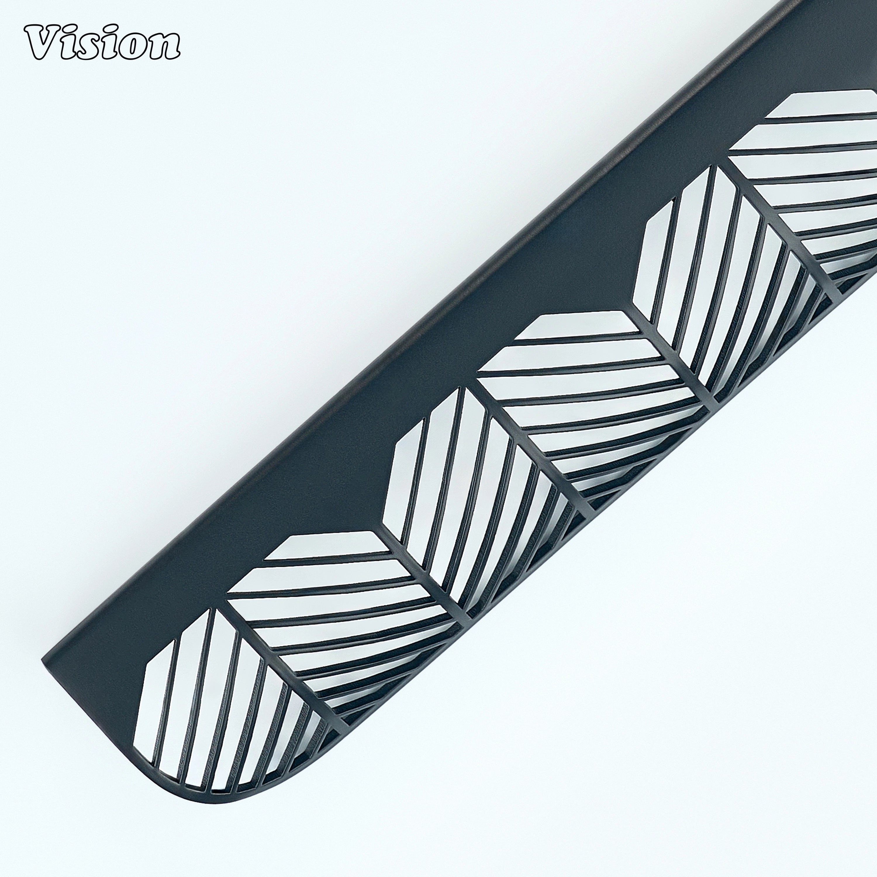 Black finish cabinet handle featuring leaf cut design for wardrobes