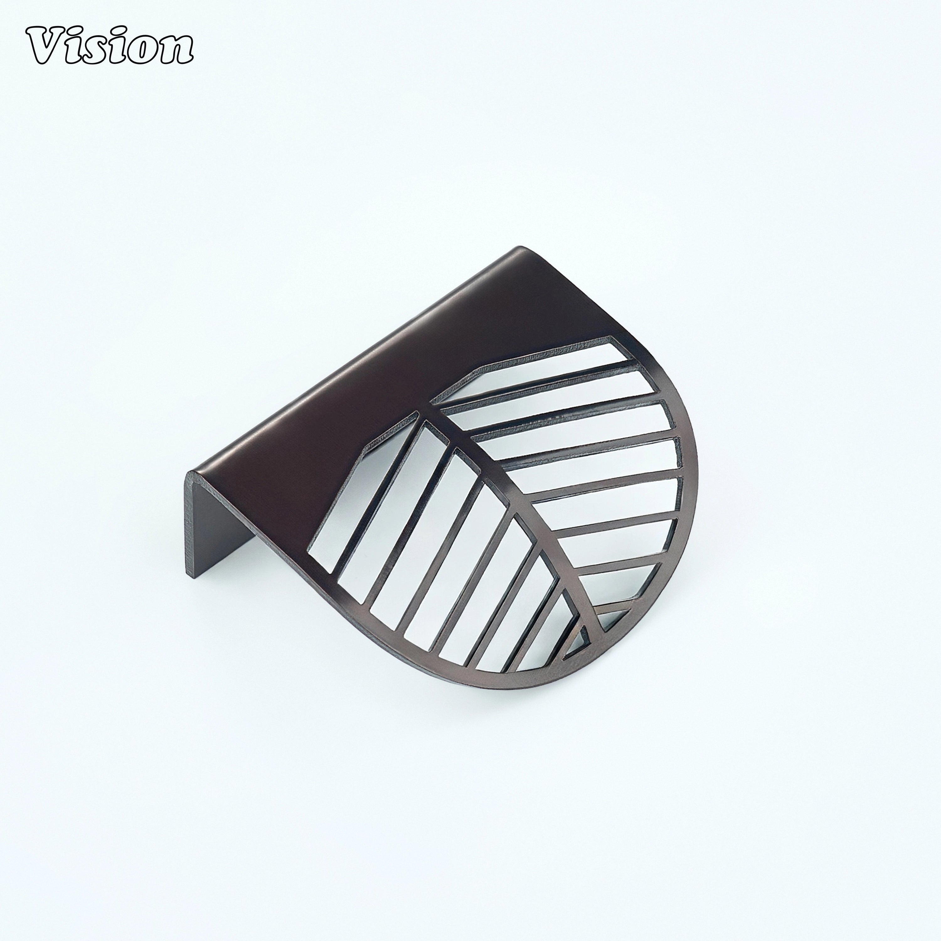 Oil Rubbed Bronze plain lip pull cabinet handle for drawer applications