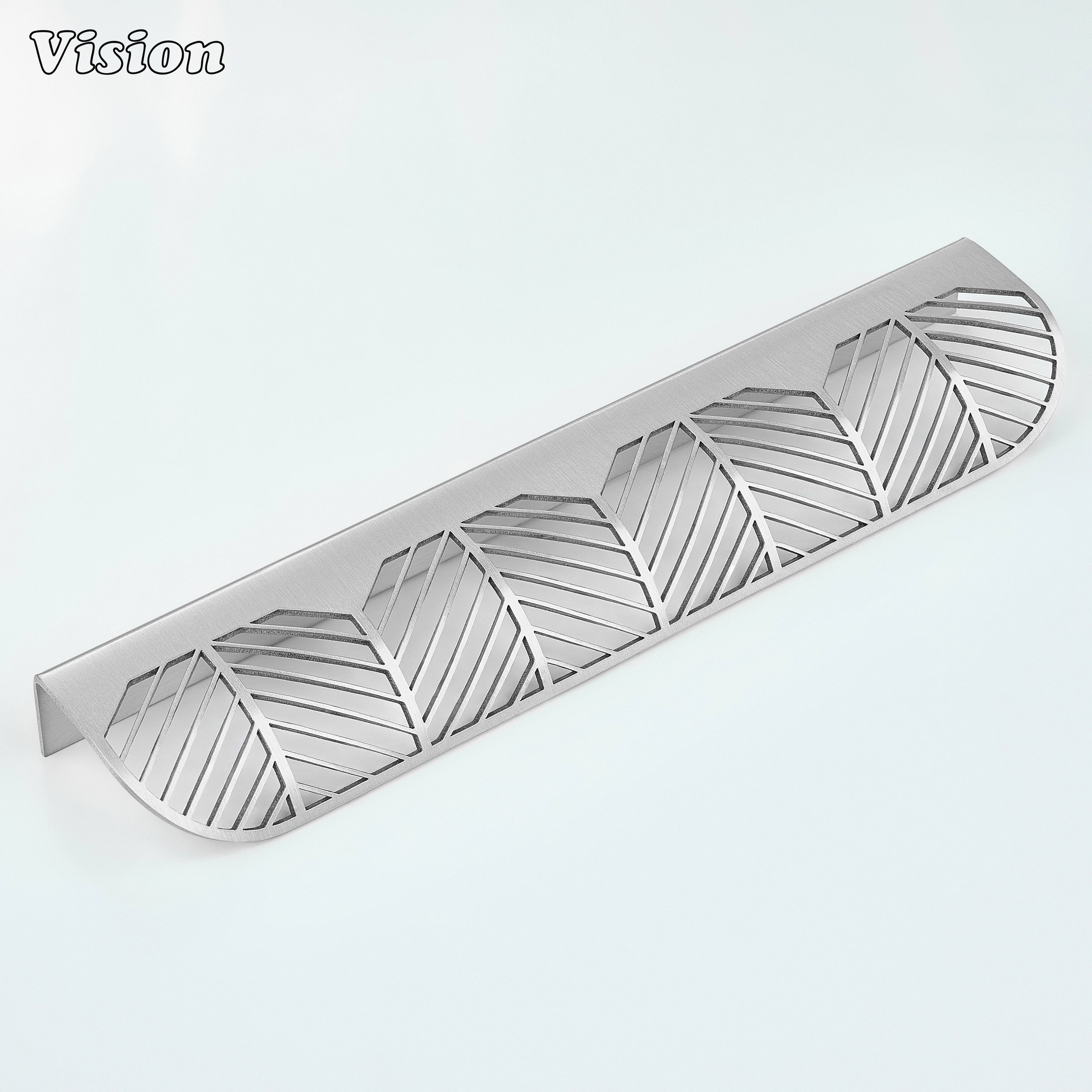 Cabinet handle with plain profile in Silver finish for furniture drawers