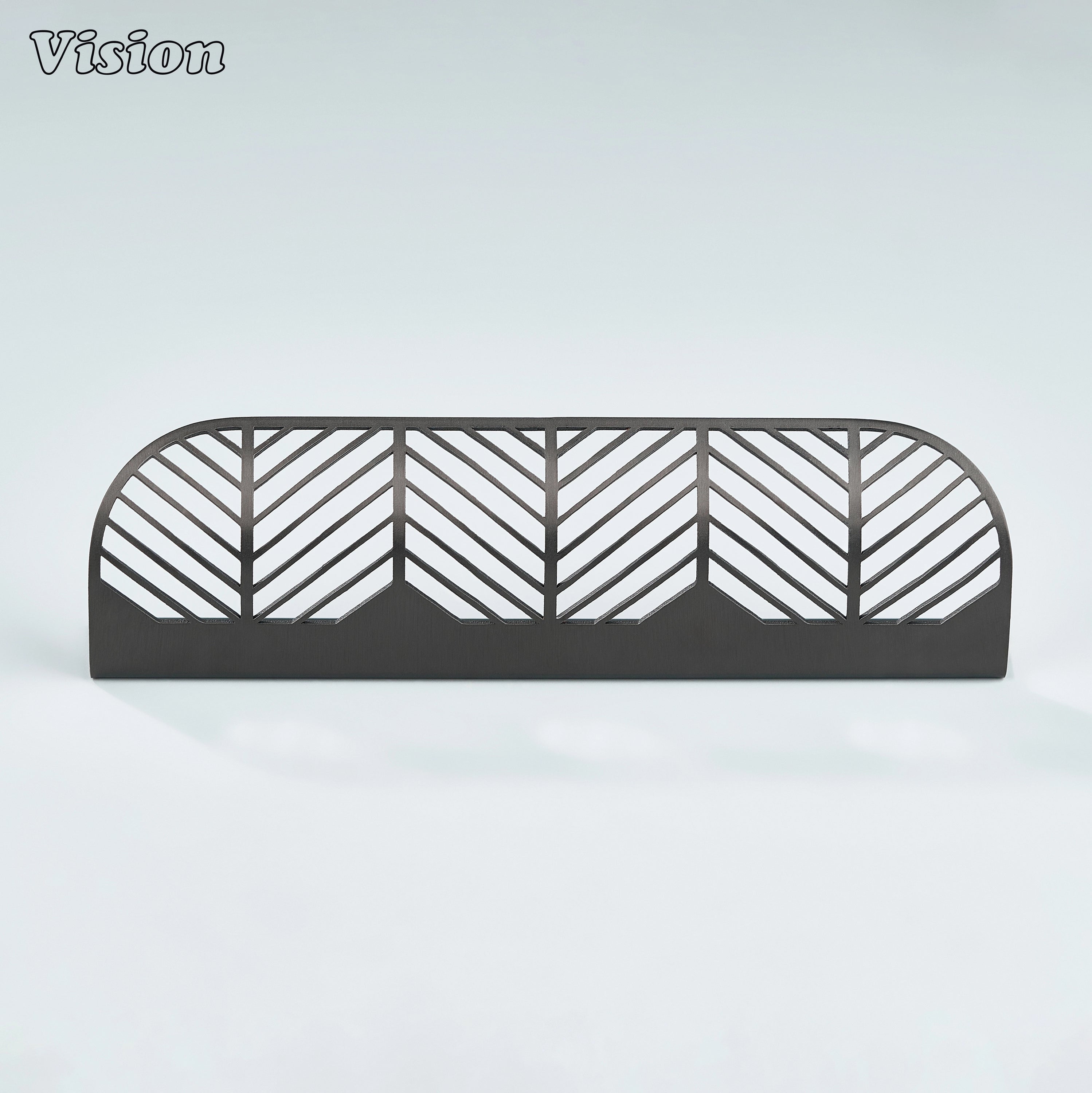 Plain Gunmetal brass cabinet handle with cutwork design for kitchens