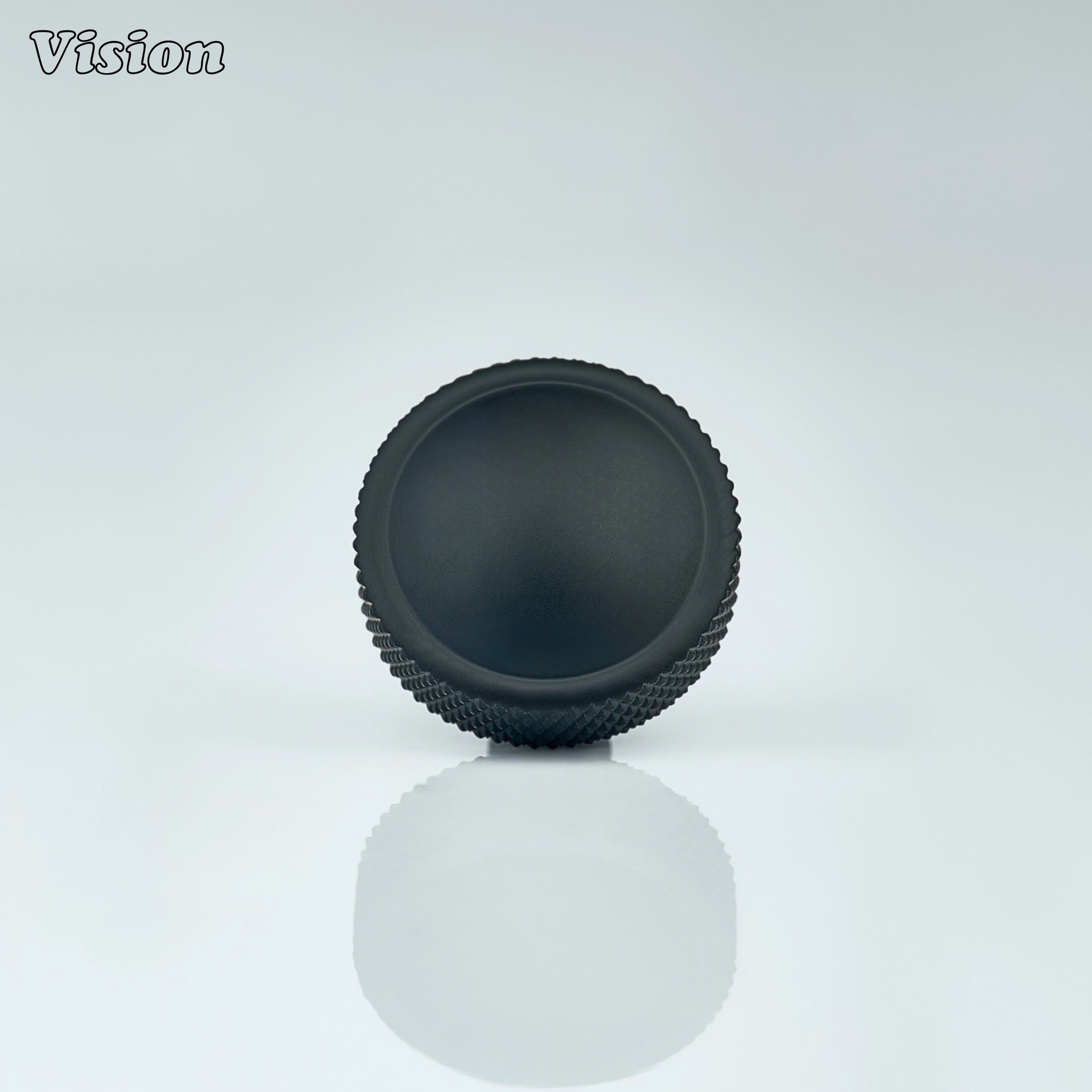 Premium Black round cabinet knob with solid brass construction
