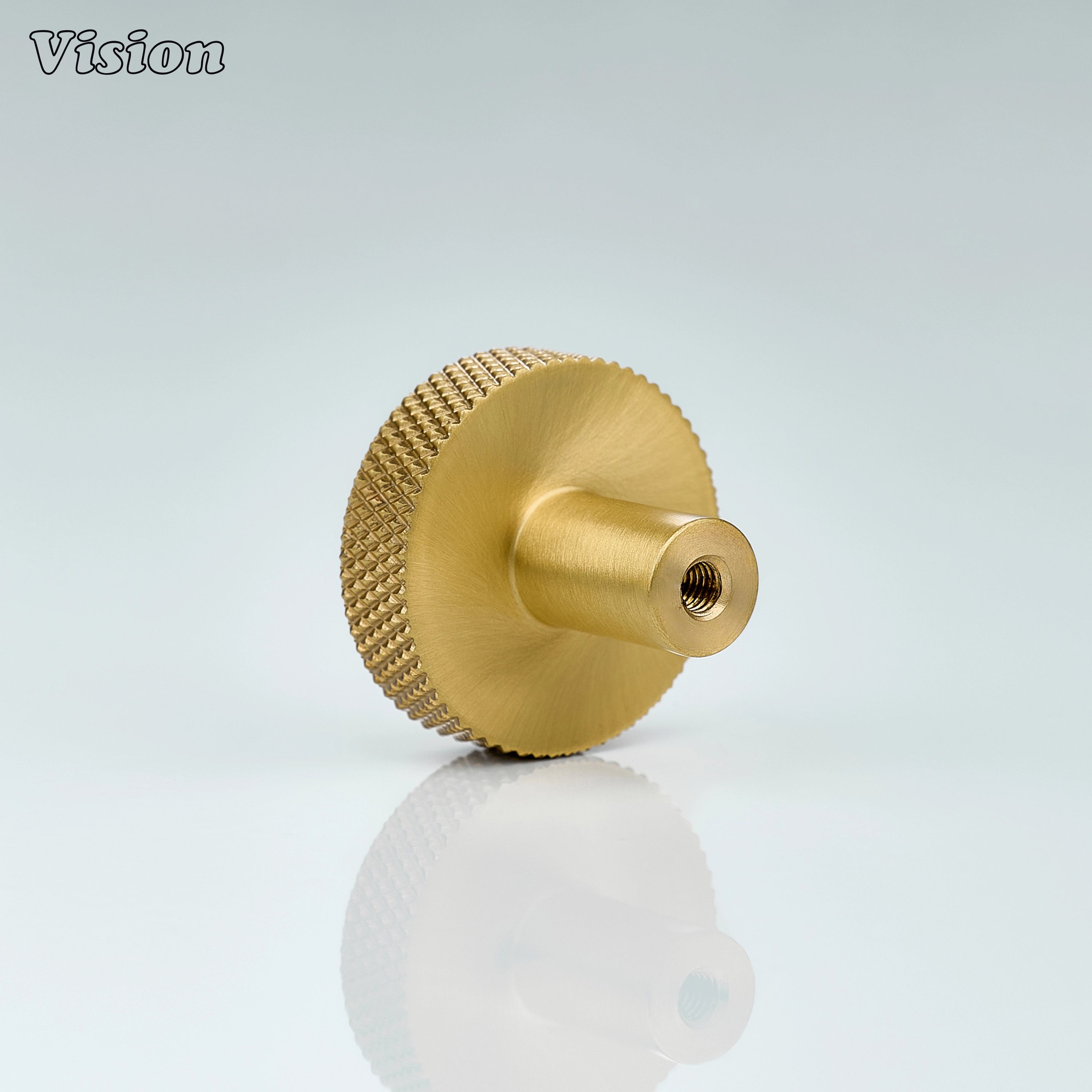 Premium Gold round cabinet knob with textured grip for contemporary furniture applications