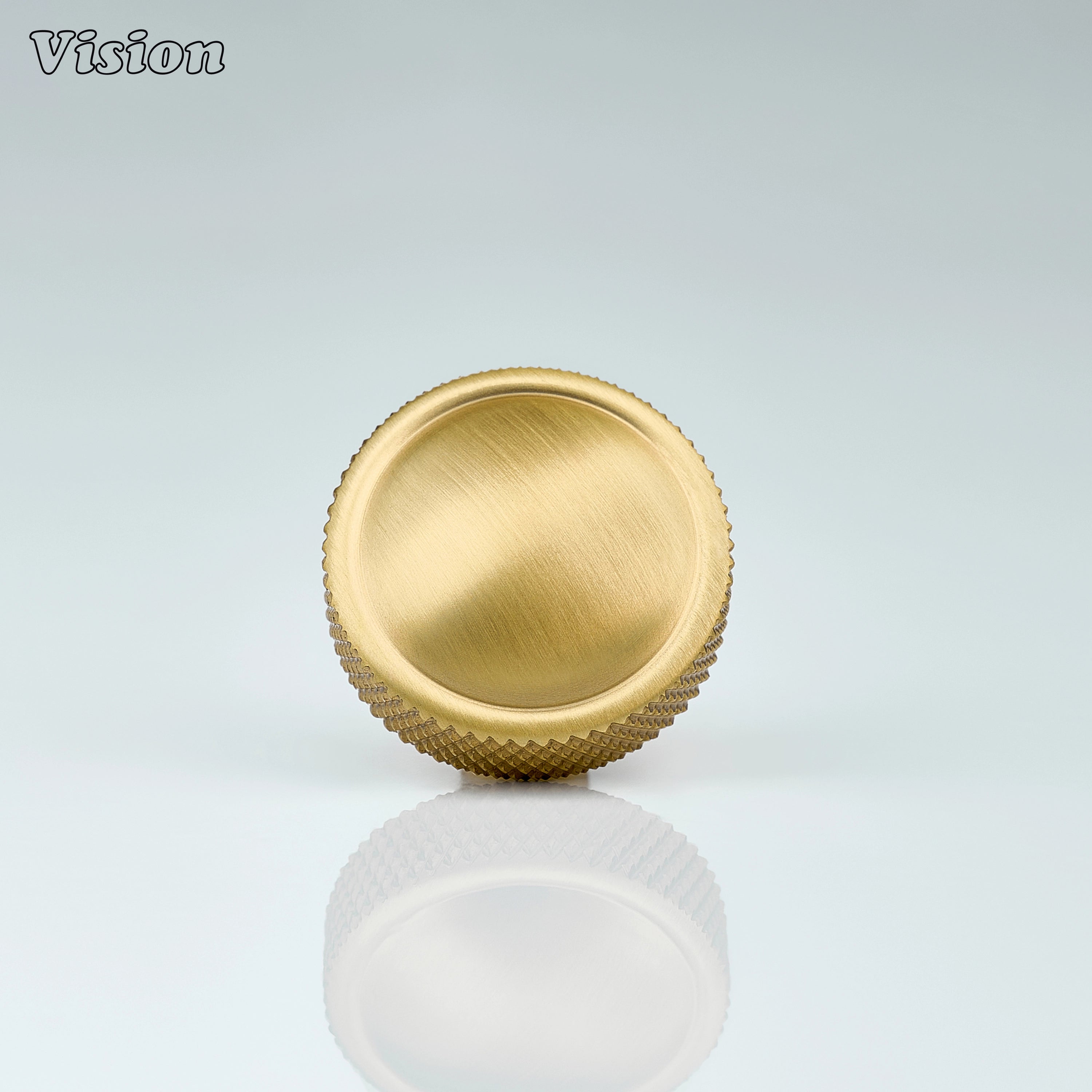 Modern round cabinet knob in Gold finish designed for wardrobes and storage units