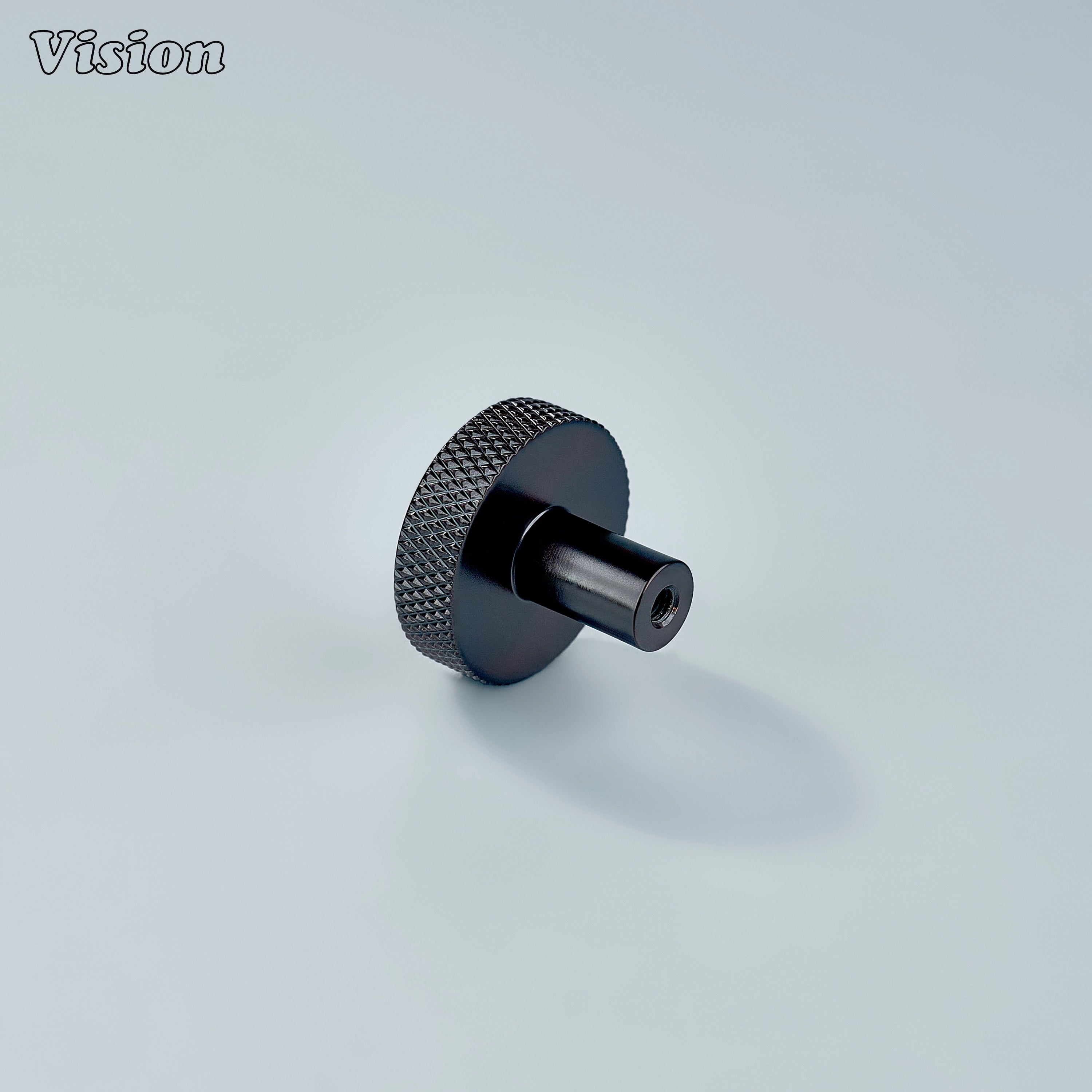 Solid brass round cabinet knob in Oil Rubbed Bronze for furniture applications