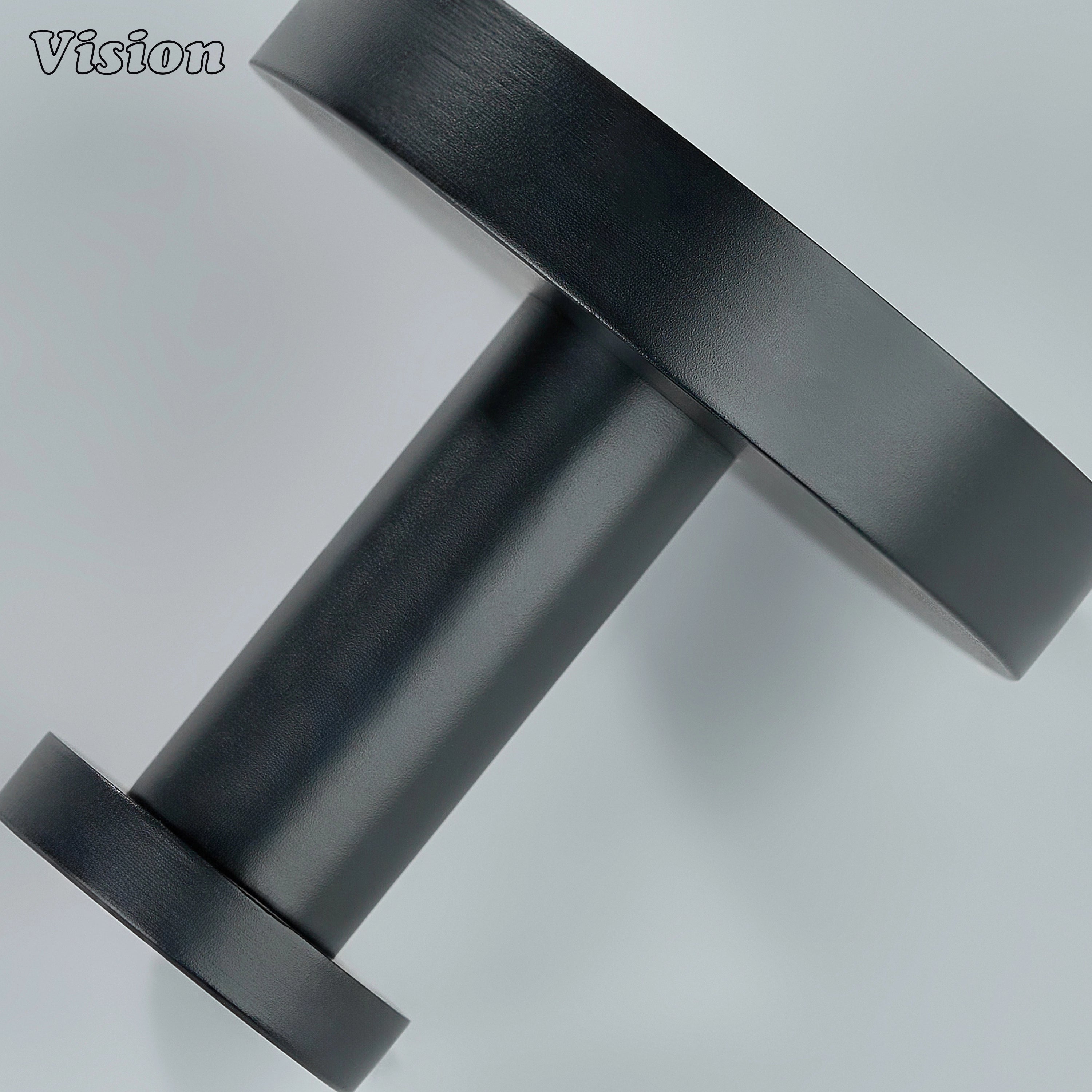 Premium brass wall hook in Black with round disc base