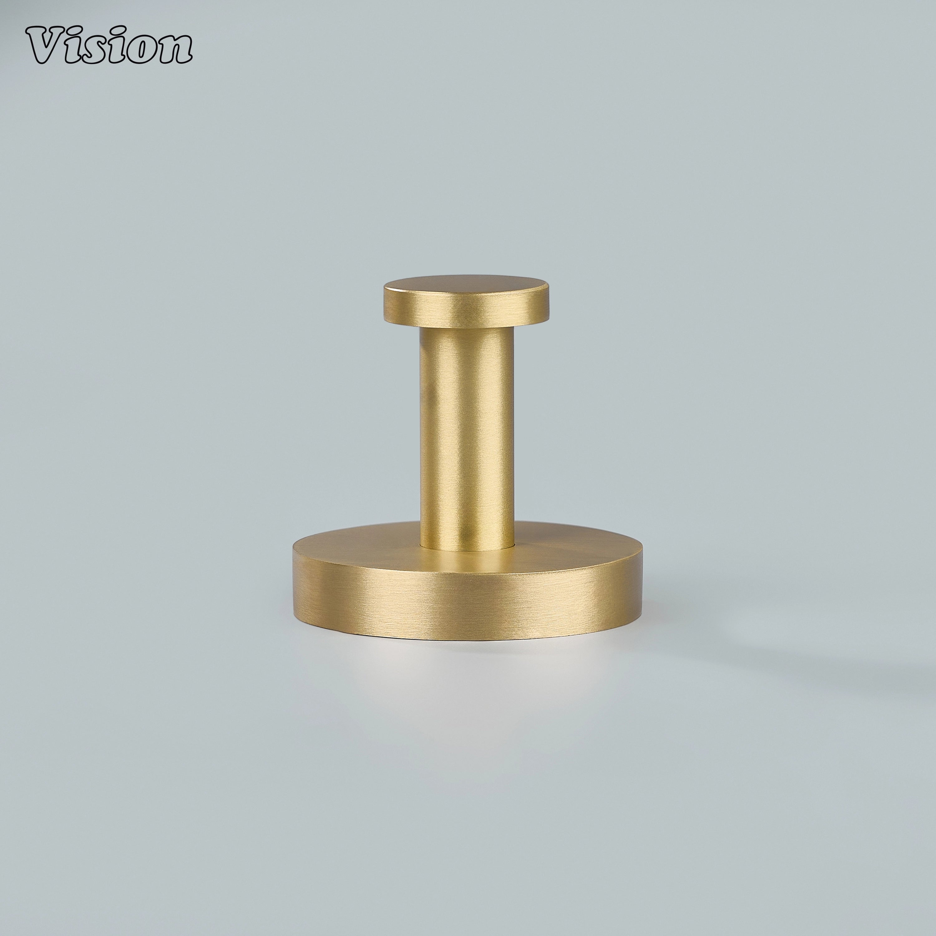 Gold finish plain wall hook with round profile designed for towel hanging in bathrooms