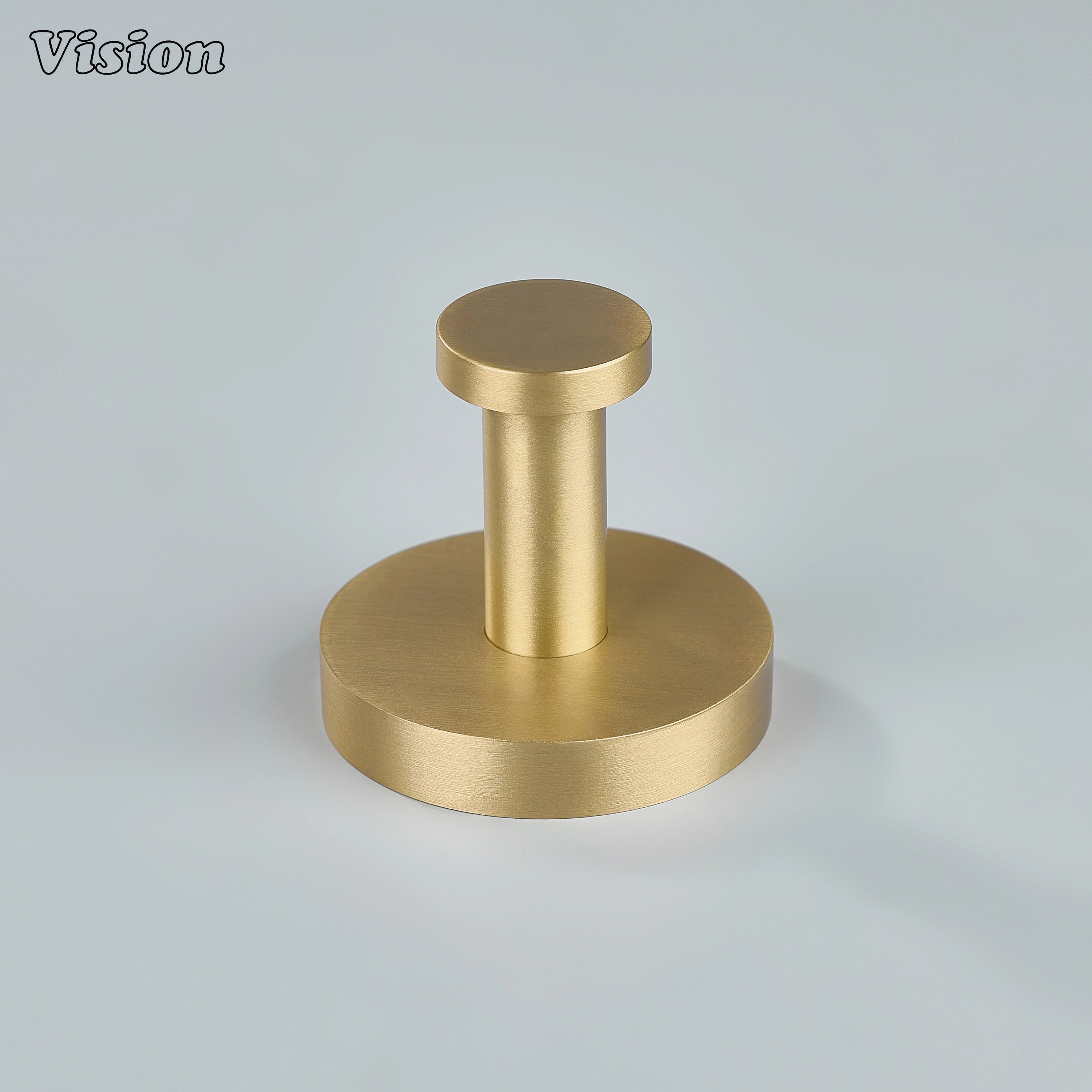 Modern Gold plain wall hook with flat round form for bedroom and dressing areas