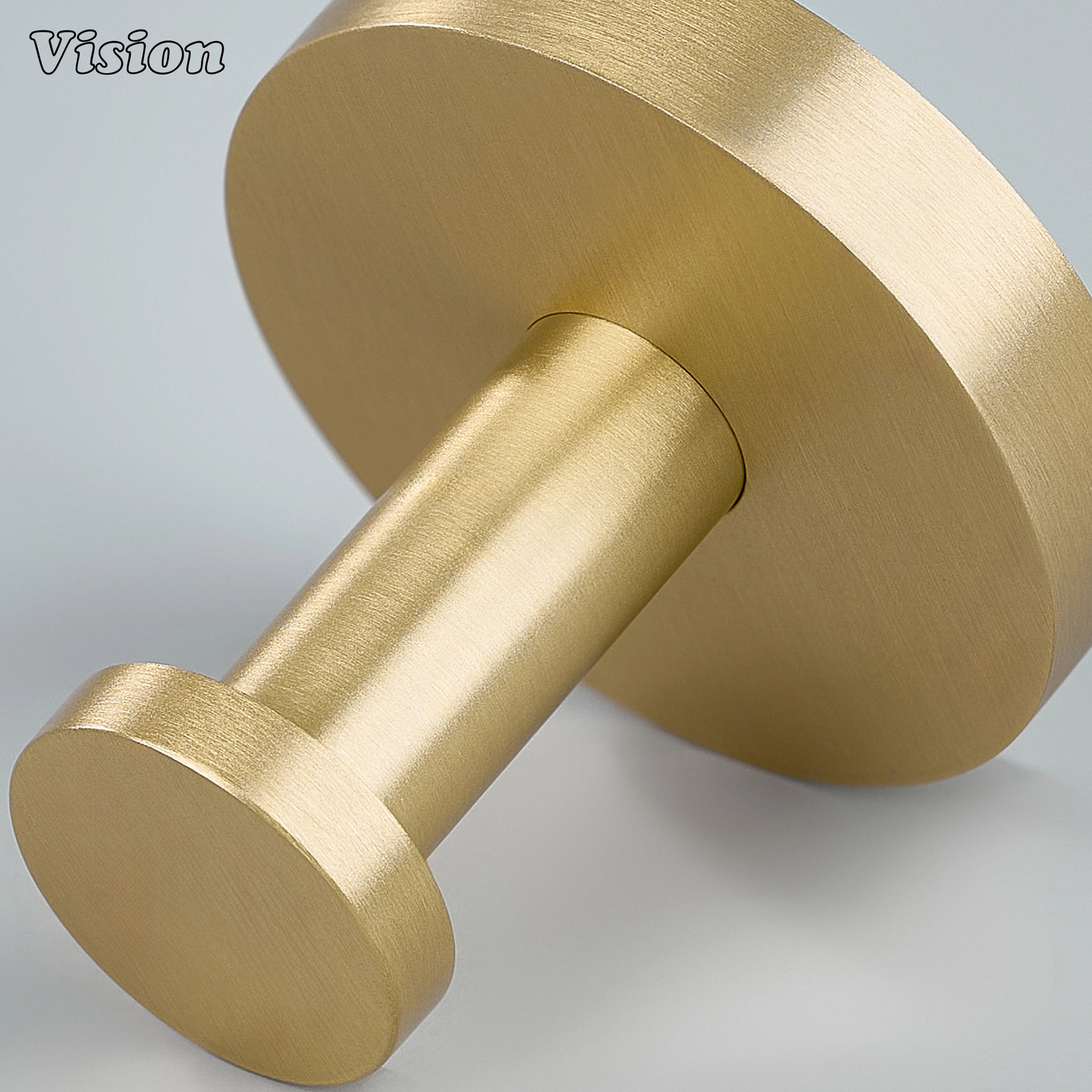 Premium brass wall hook in Gold finish with round disc base for furniture use