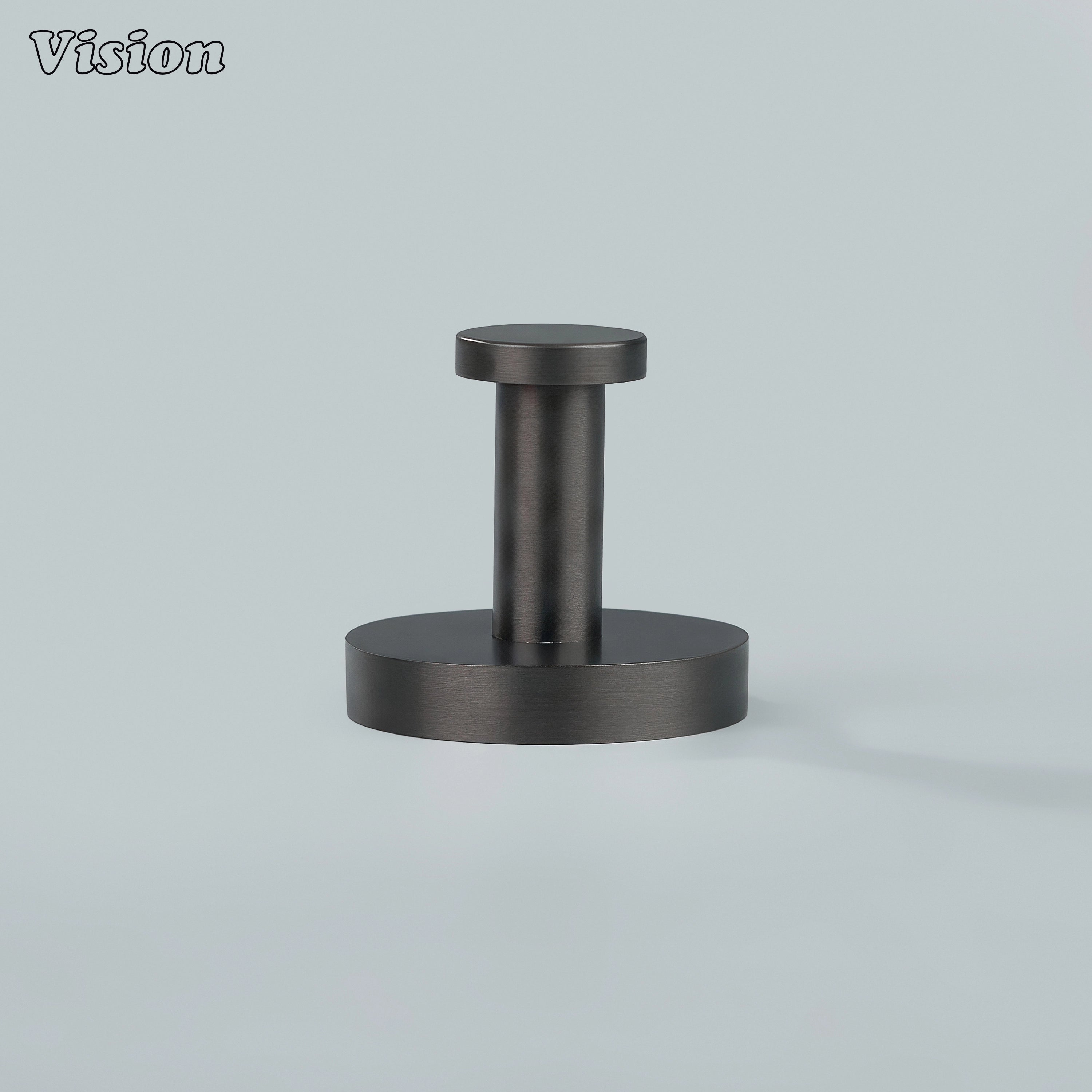Solid brass wall hook in Gunmetal with smooth round profile for towels
