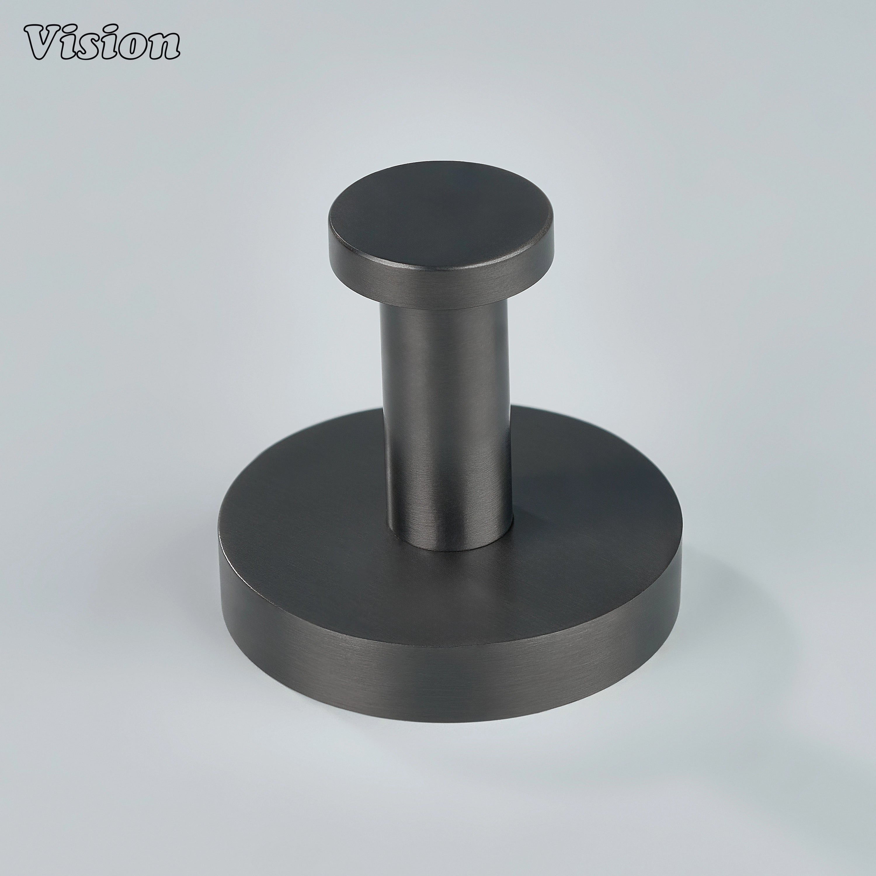 Minimal brass wall hook in Gunmetal for coats and accessories