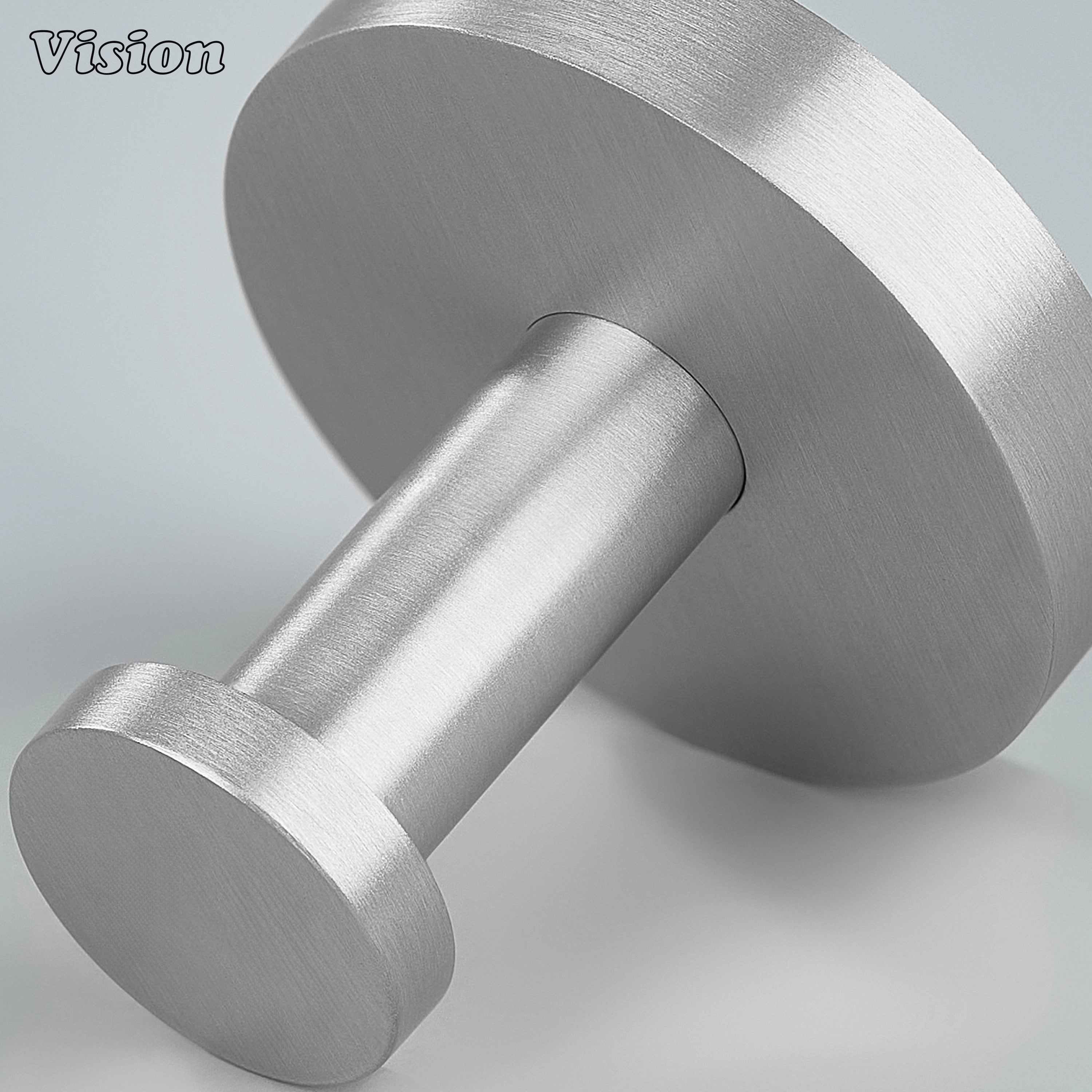 Premium brass wall hook in Silver with round disc base