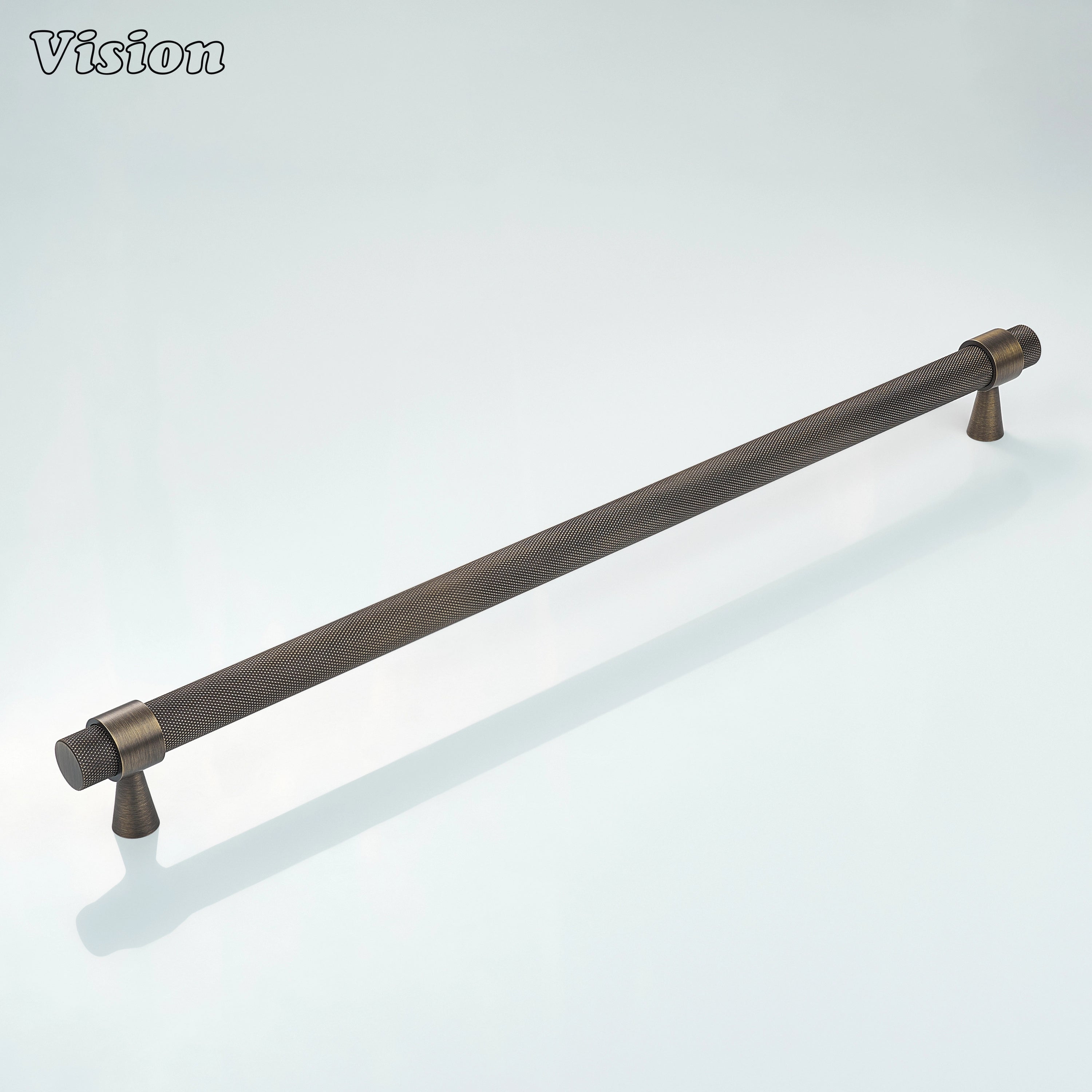 Antique Bronze appliance handle crafted from solid brass for premium integrated freezer doors.